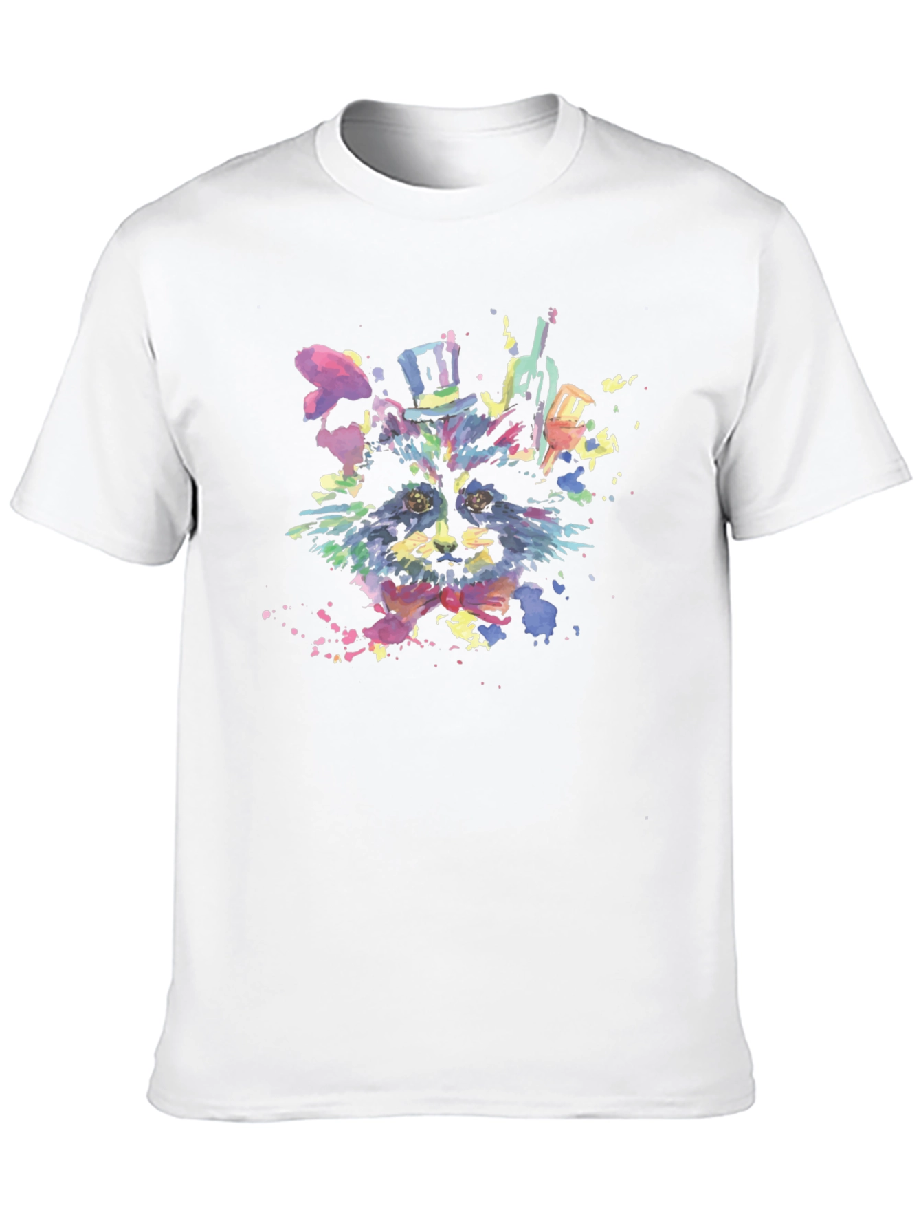 Watercolor Raccoon Graphic T-Shirt
