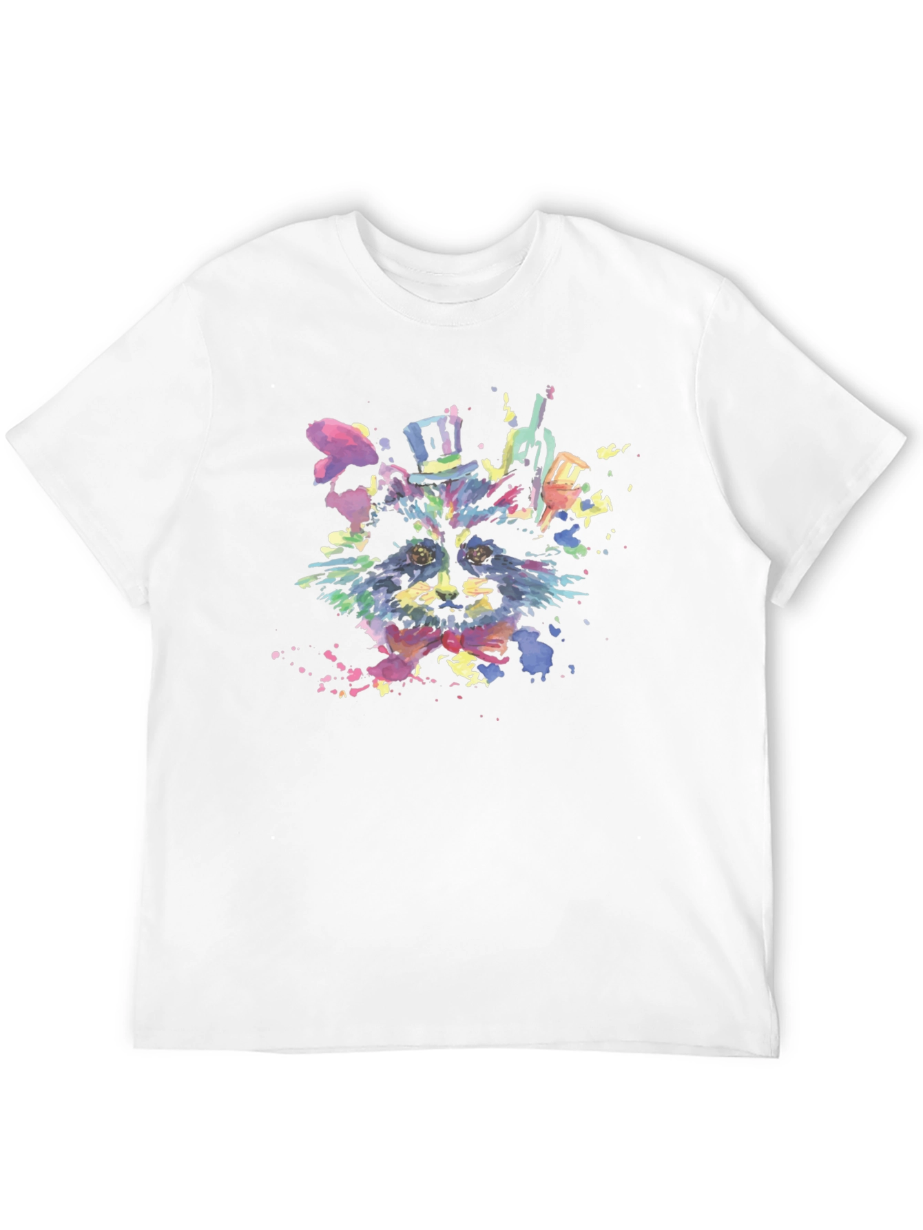 Watercolor Raccoon Graphic T-Shirt