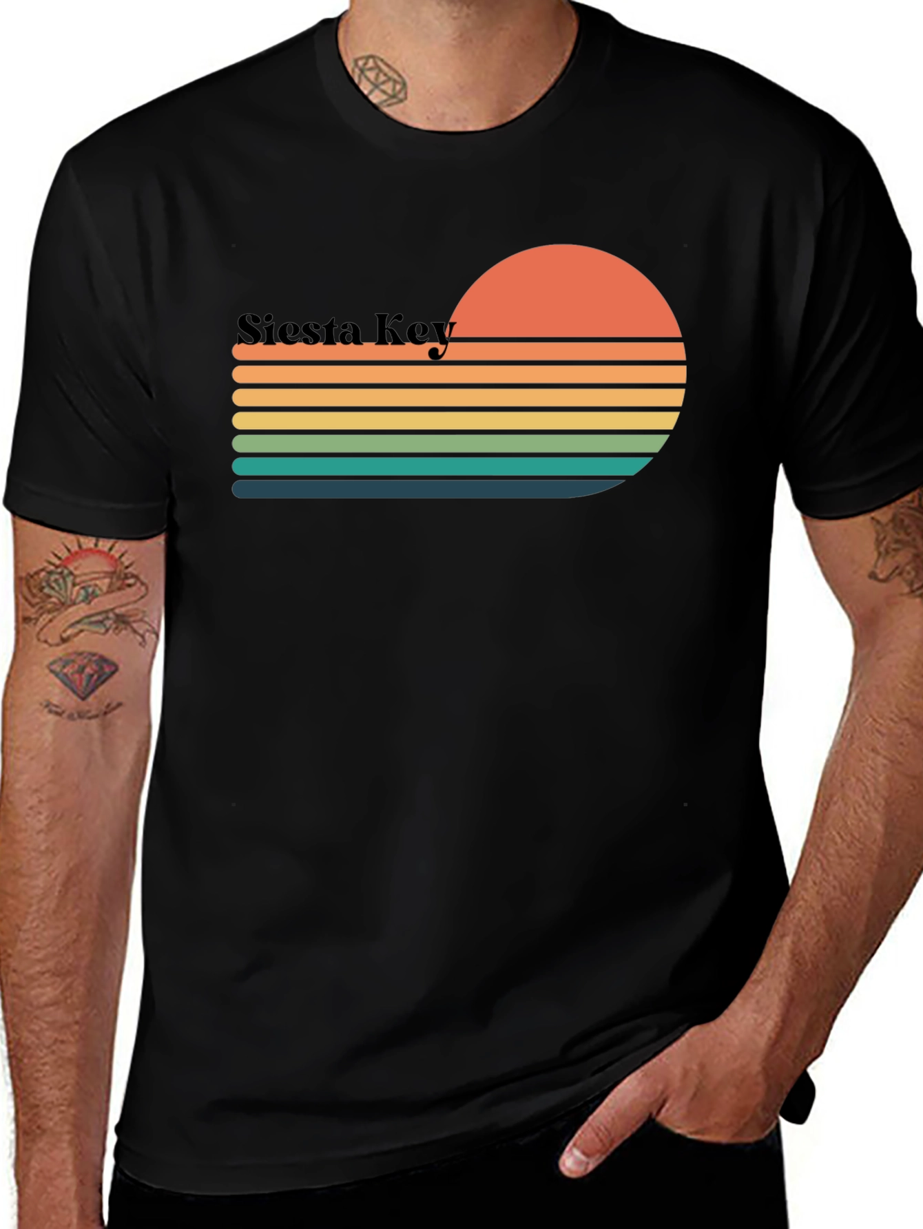 Siesta Key Retro Sunset T-Shirt