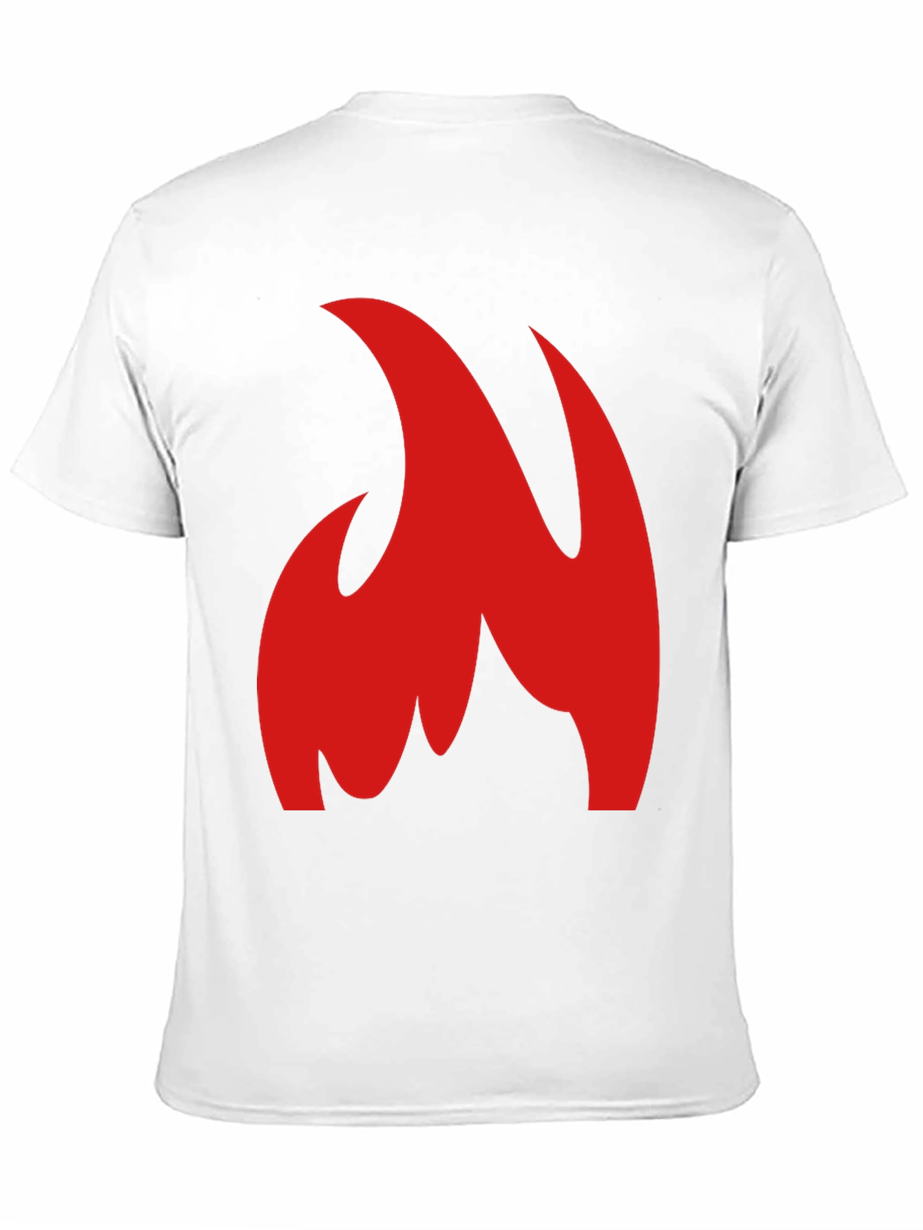 Bold Red Flame Graphic Black T-Shirt