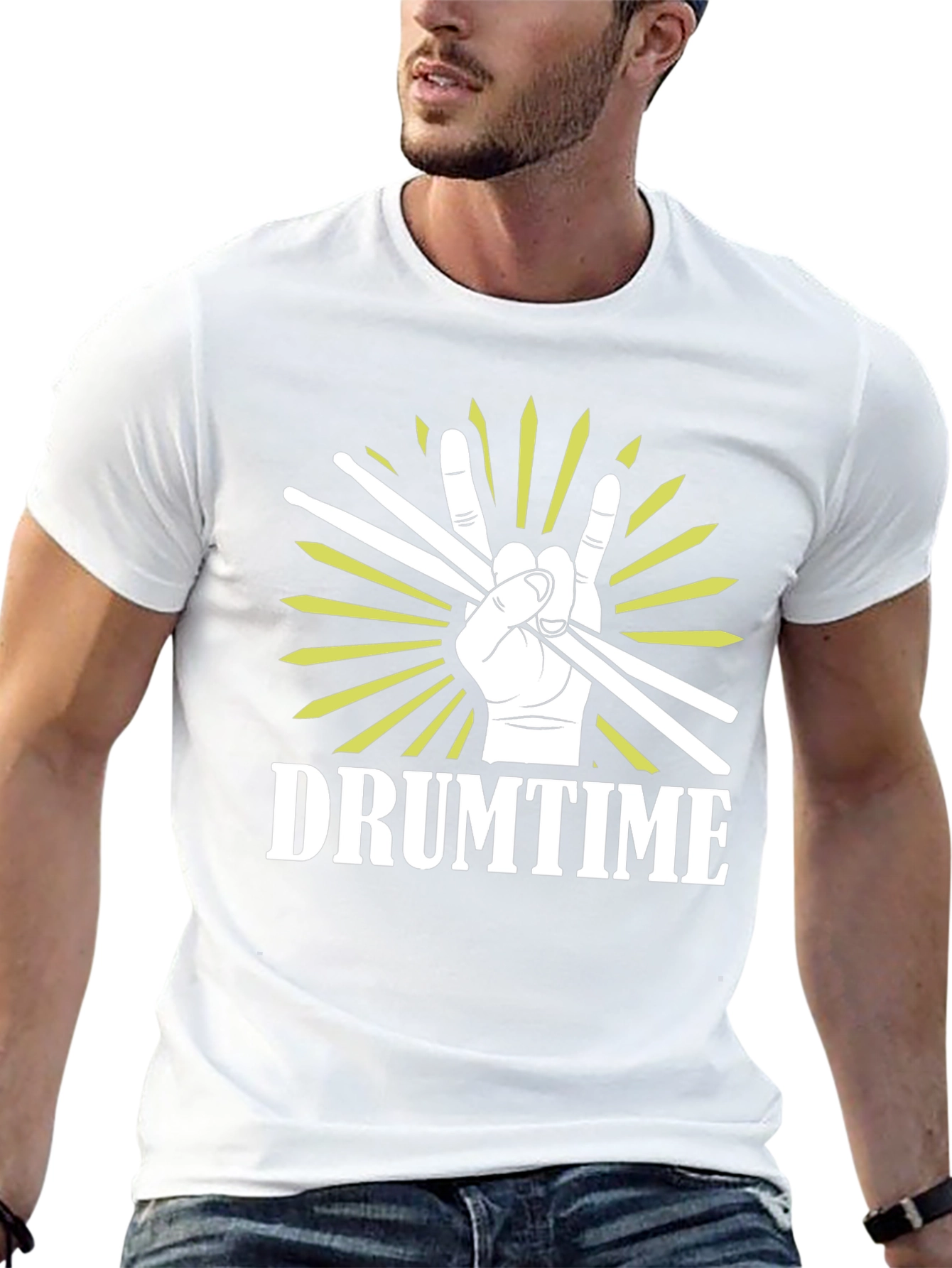 Drumtime Graphic Tee - Rock On Drummer T-Shirt