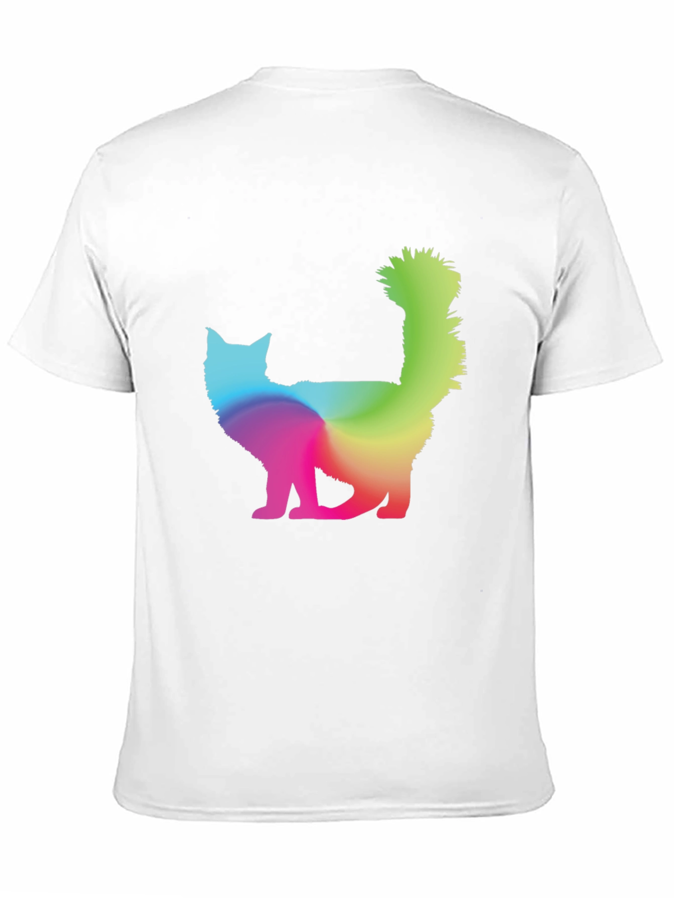 Rainbow Cat Graphic T-Shirt - Mens Black Tee