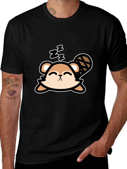 Cute Sleeping Beaver T-Shirt - Soft Cotton Tee