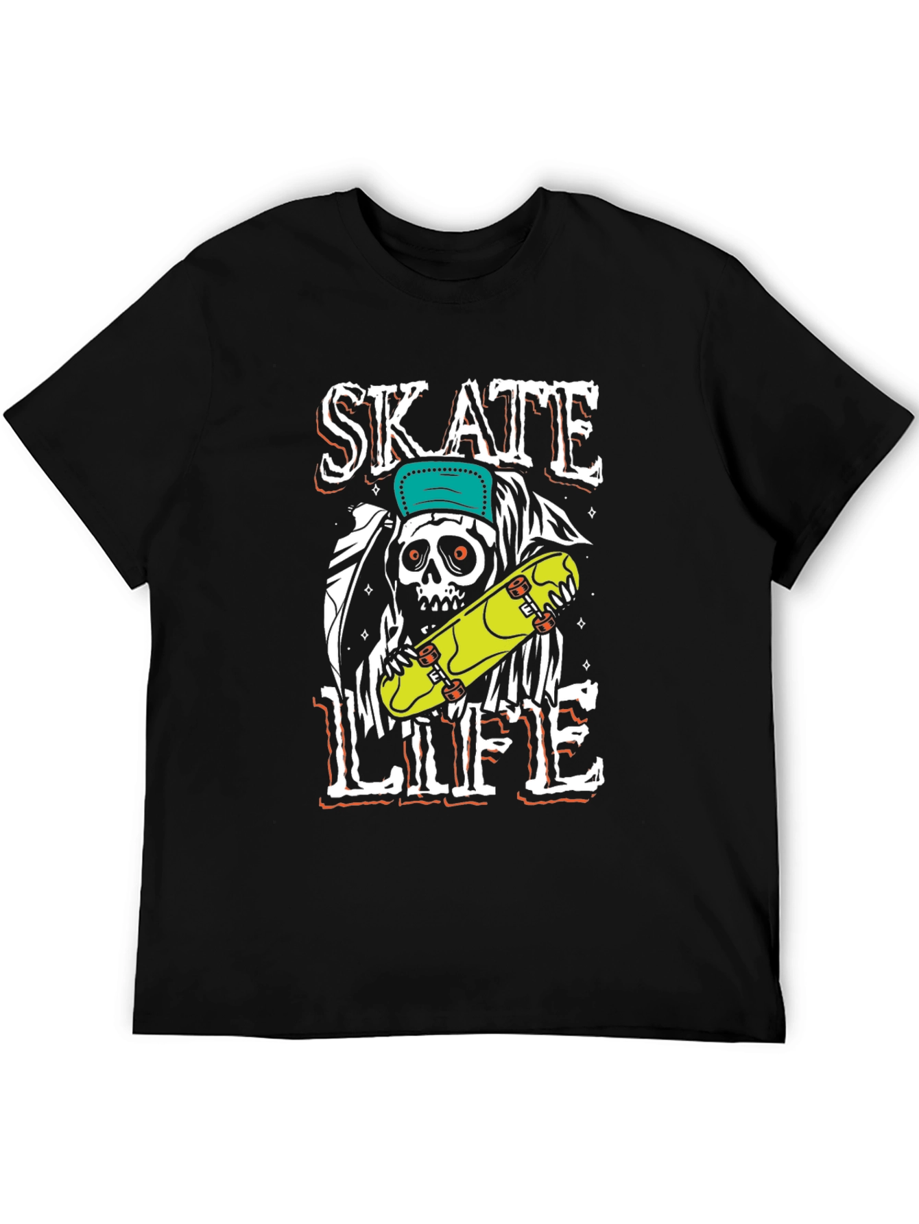 Skate Life T-Shirt - Grim Reaper Skateboard Graphic Tee