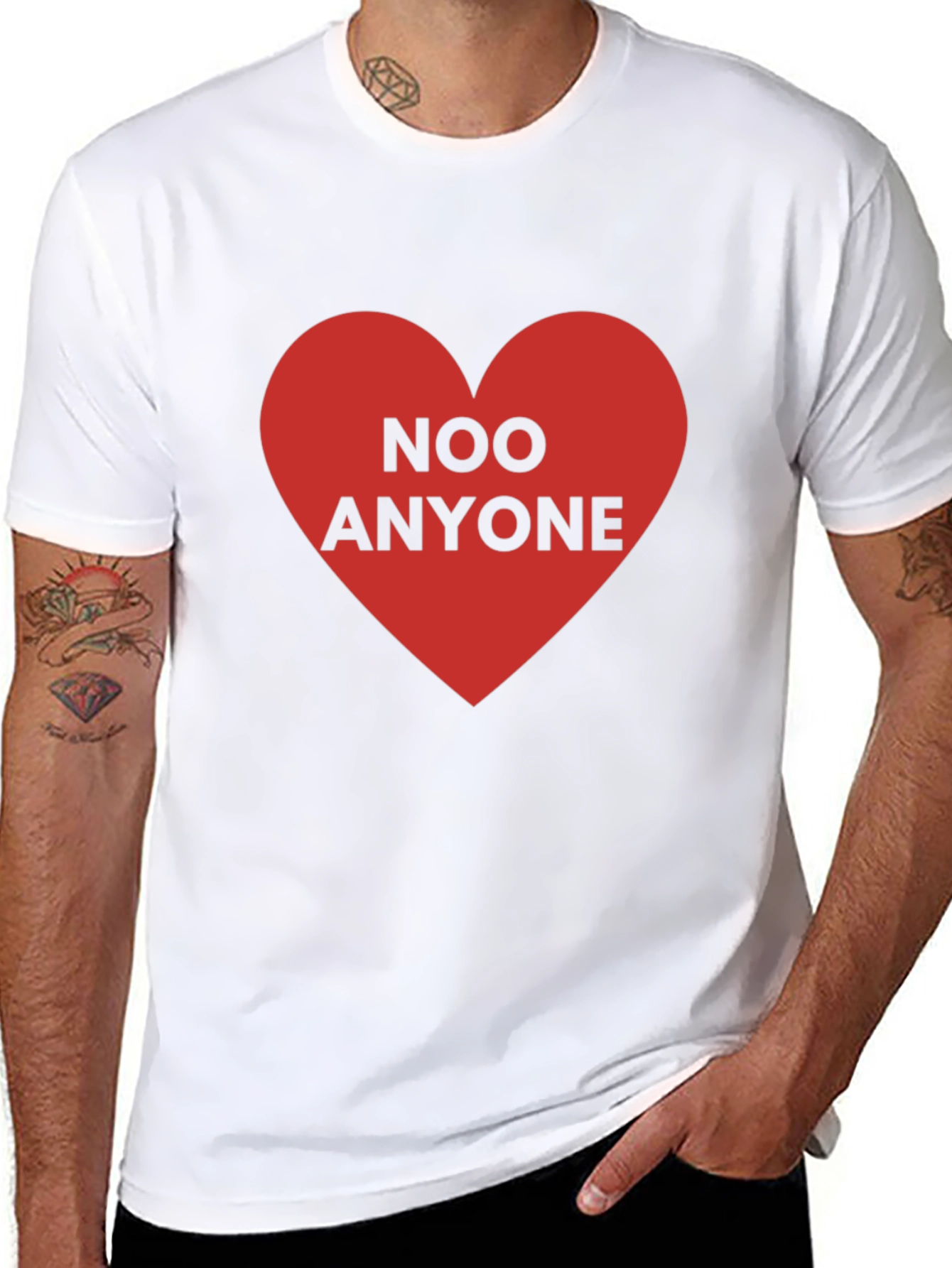 No One Heart Graphic T-Shirt - Black Cotton Tee