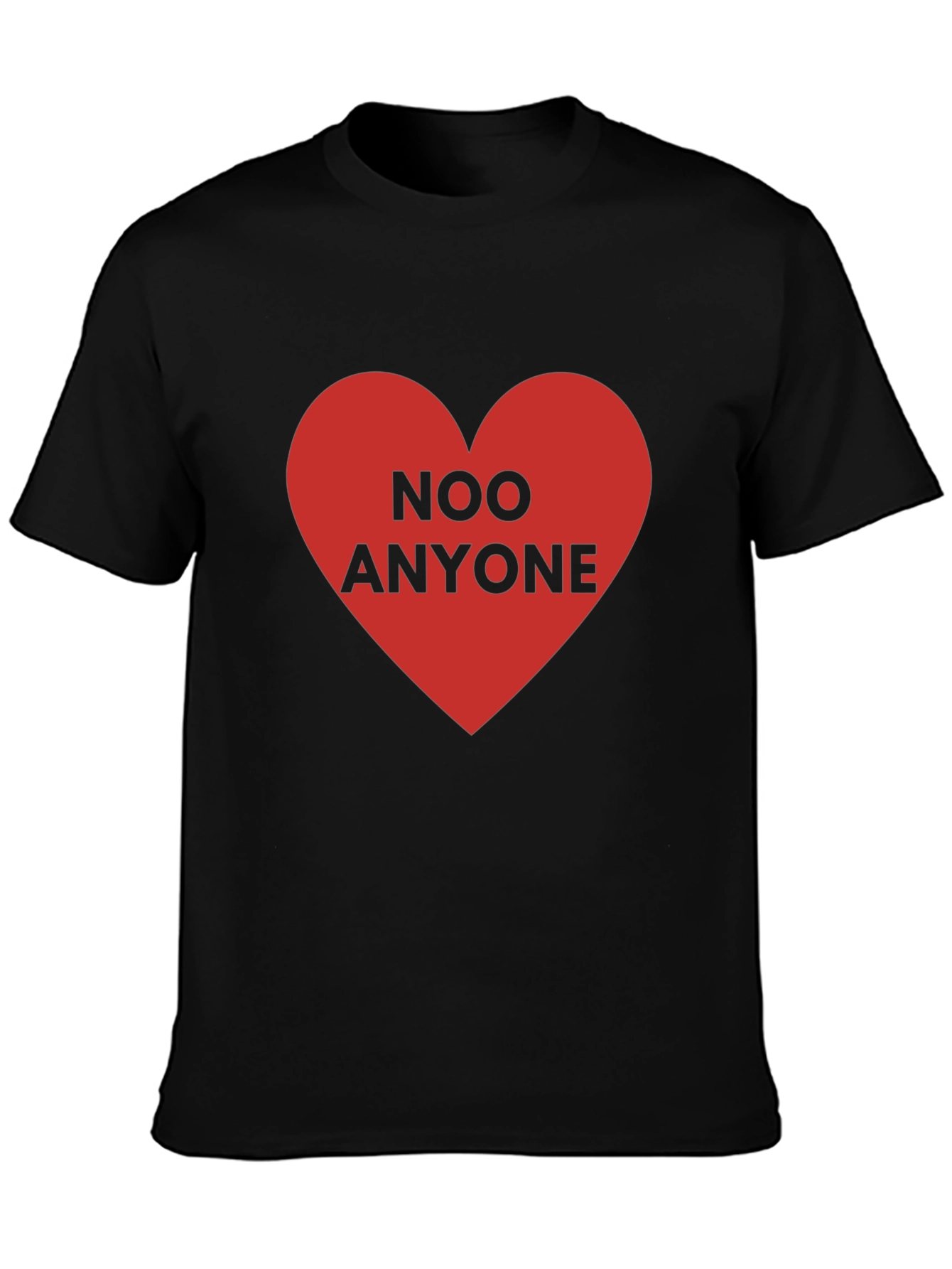 No One Heart Graphic T-Shirt - Black Cotton Tee