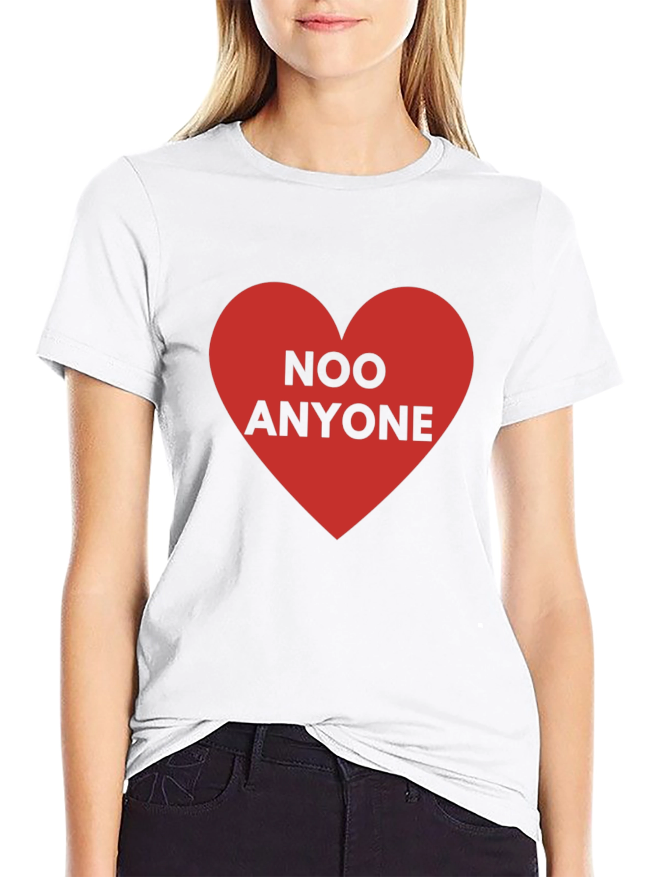 No One Heart Graphic T-Shirt - Black Cotton Tee
