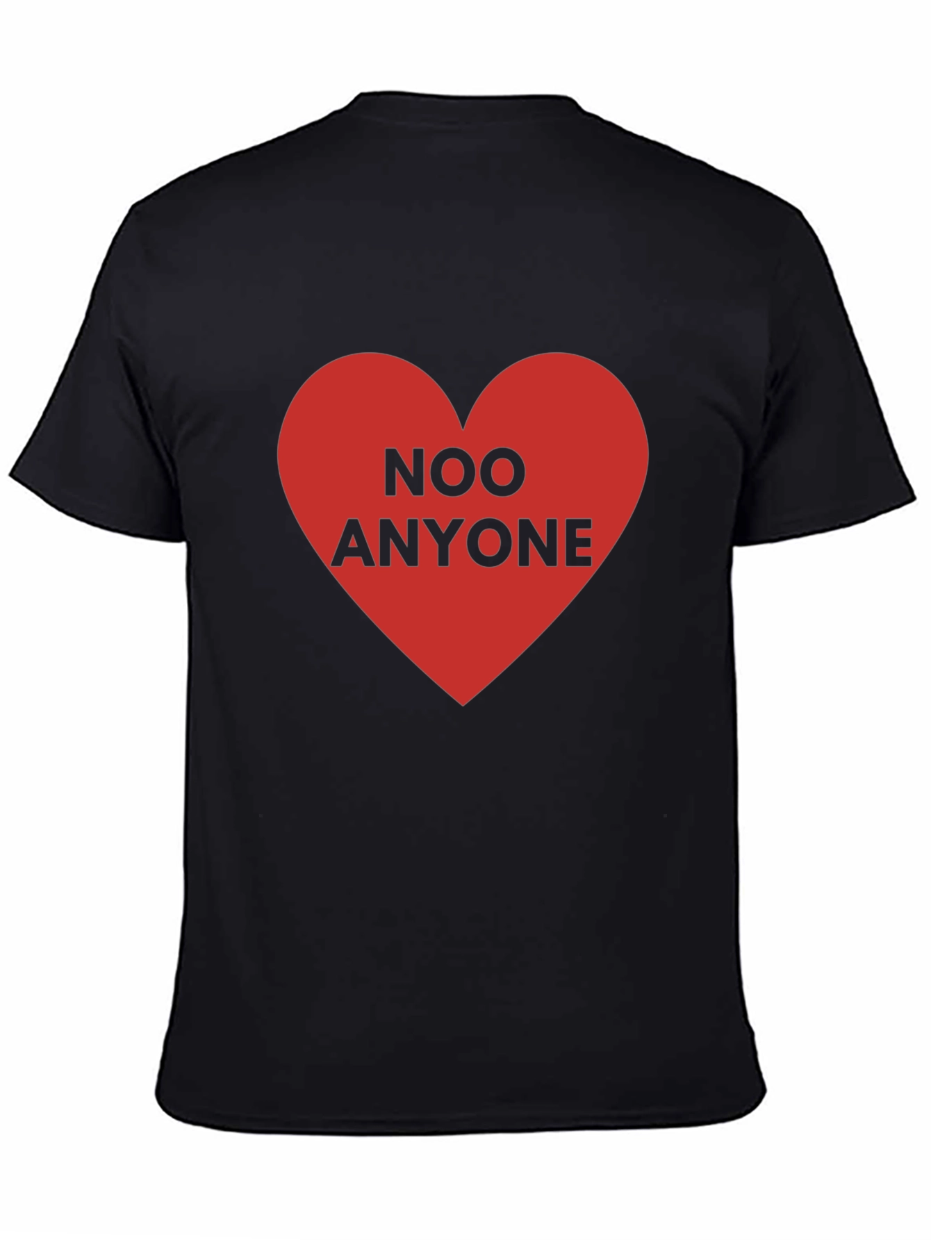 No One Heart Graphic T-Shirt - Black Cotton Tee