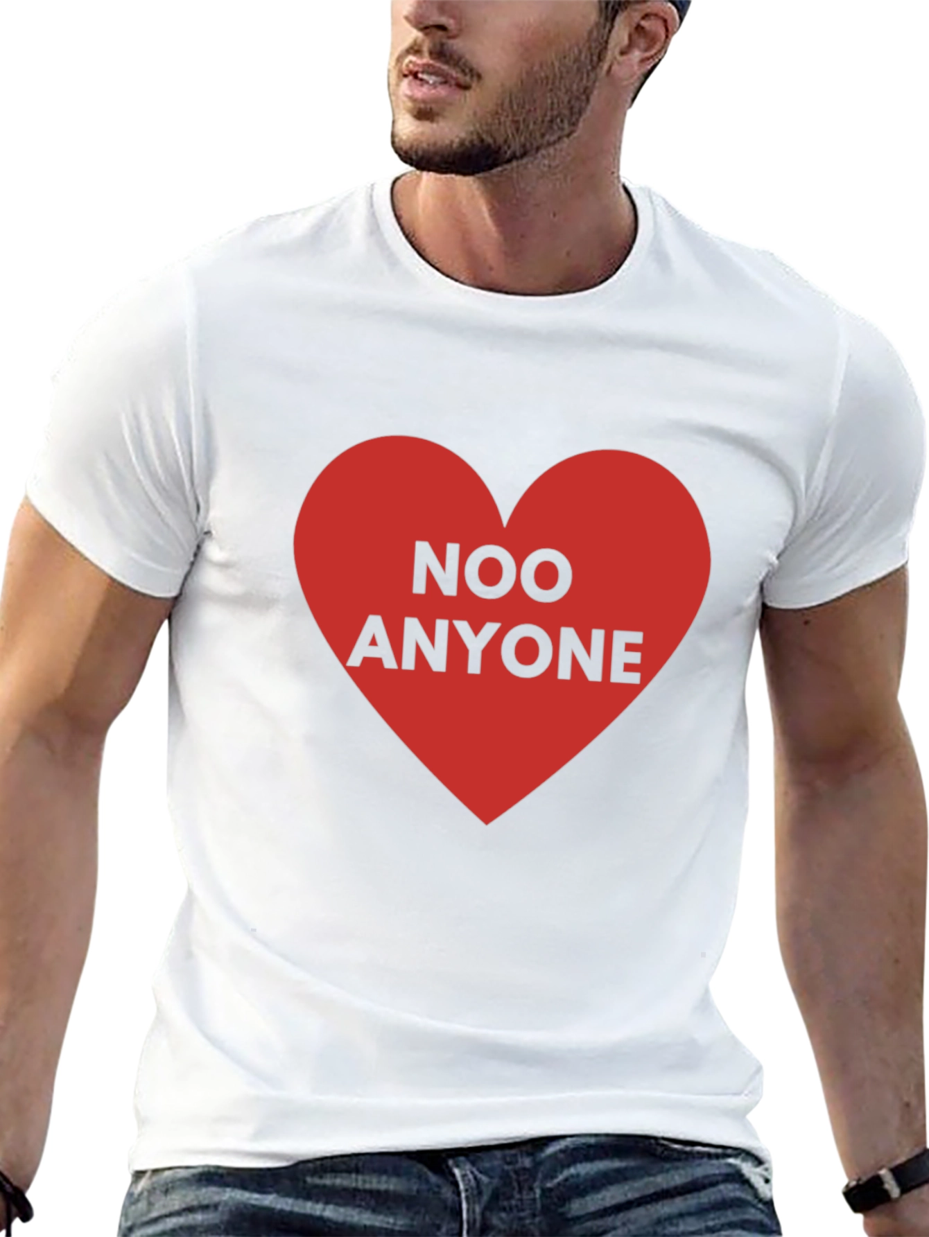 No One Heart Graphic T-Shirt - Black Cotton Tee