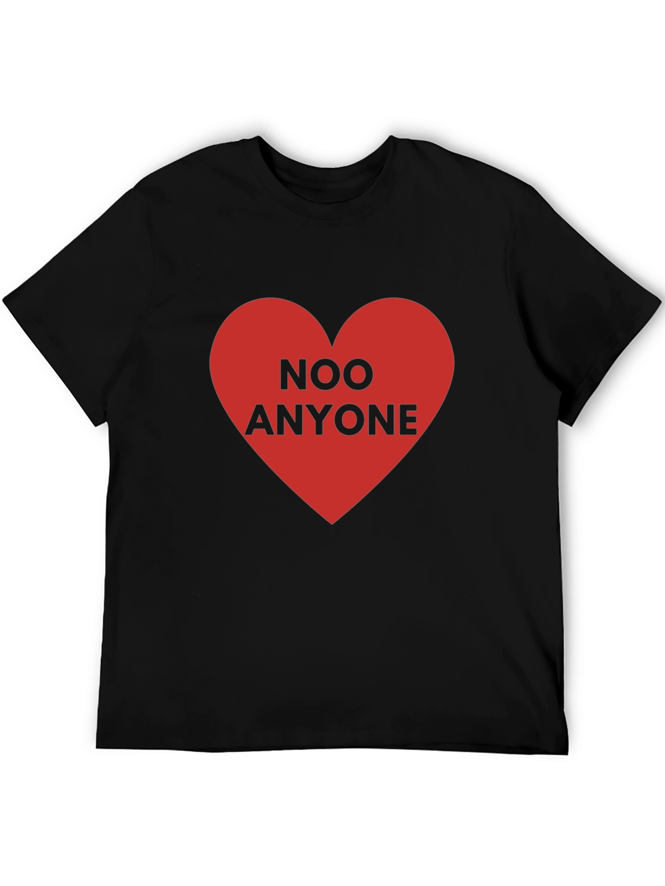 No One Heart Graphic T-Shirt - Black Cotton Tee