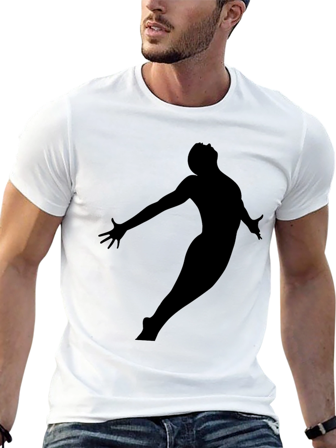 Silhouette Graphic Tee - Modern Black T-Shirt