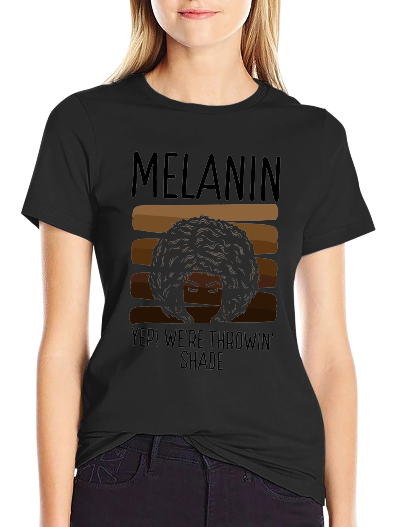 Melanin Throwin Shade Graphic T-Shirt