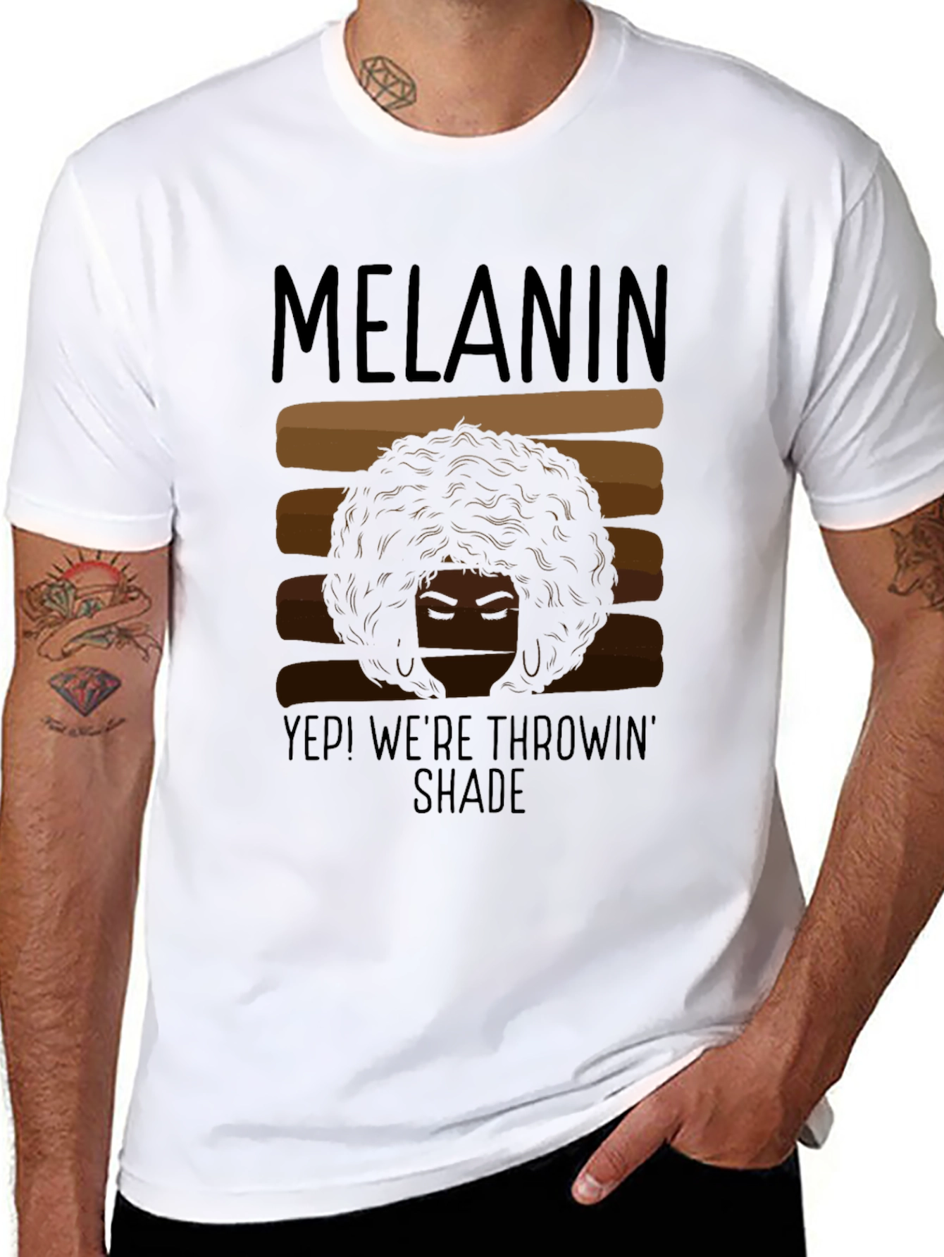 Melanin Throwin Shade Graphic T-Shirt