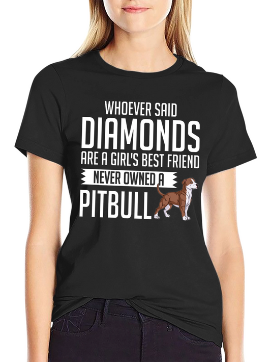 Pitbull Lover T-Shirt: Diamonds vs Pitbull