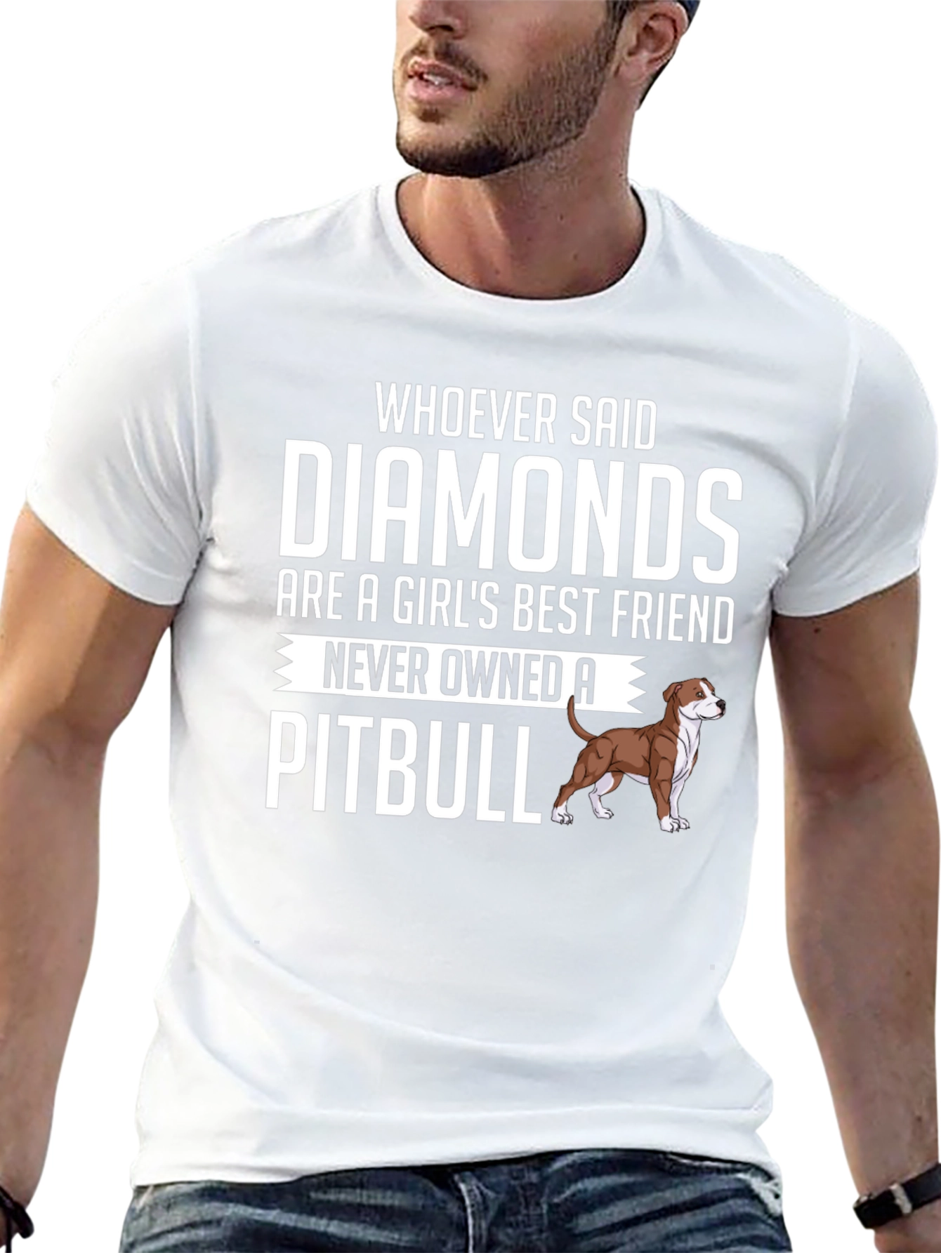 Pitbull Lover T-Shirt: Diamonds vs Pitbull