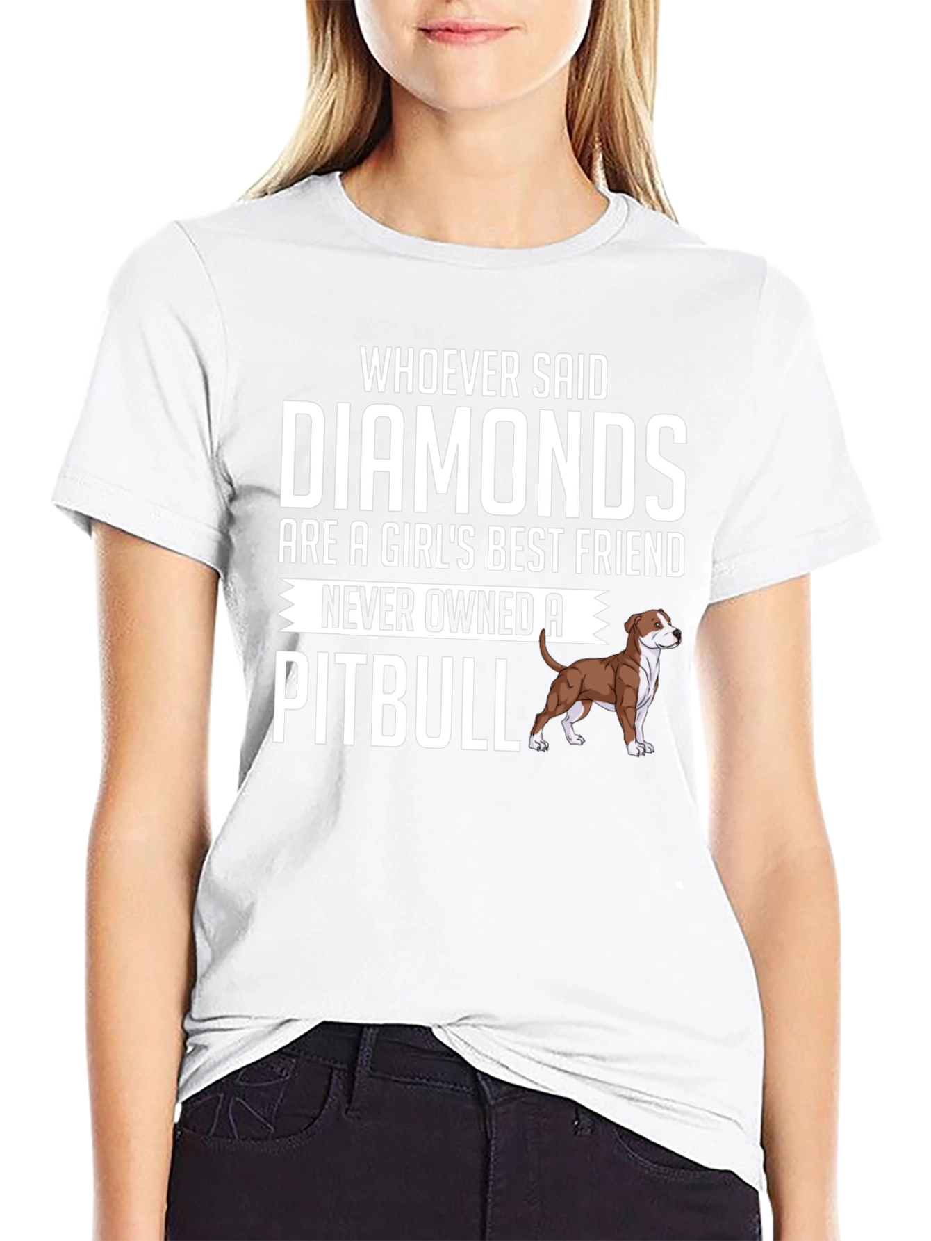 Pitbull Lover T-Shirt: Diamonds vs Pitbull