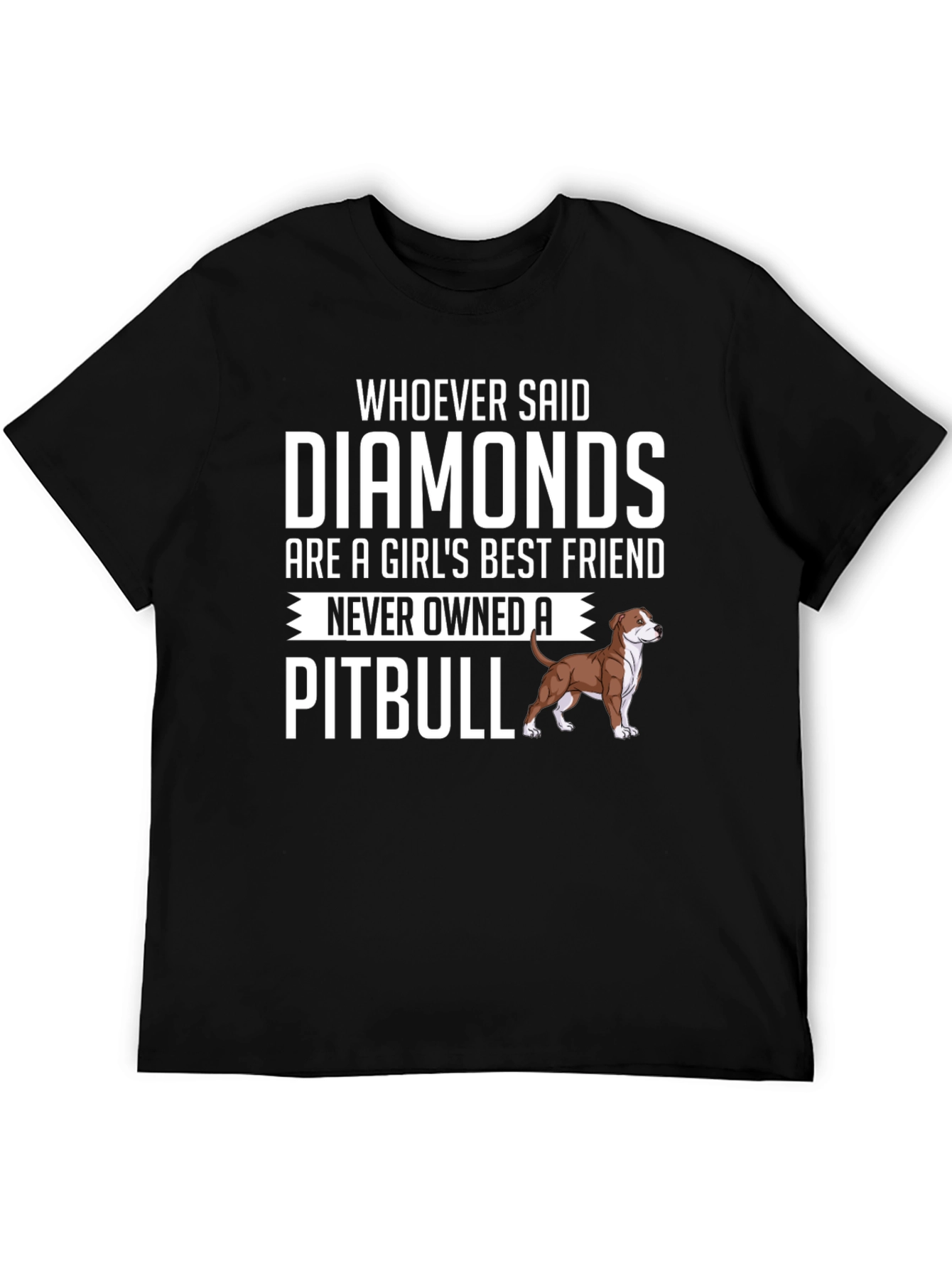 Pitbull Lover T-Shirt: Diamonds vs Pitbull