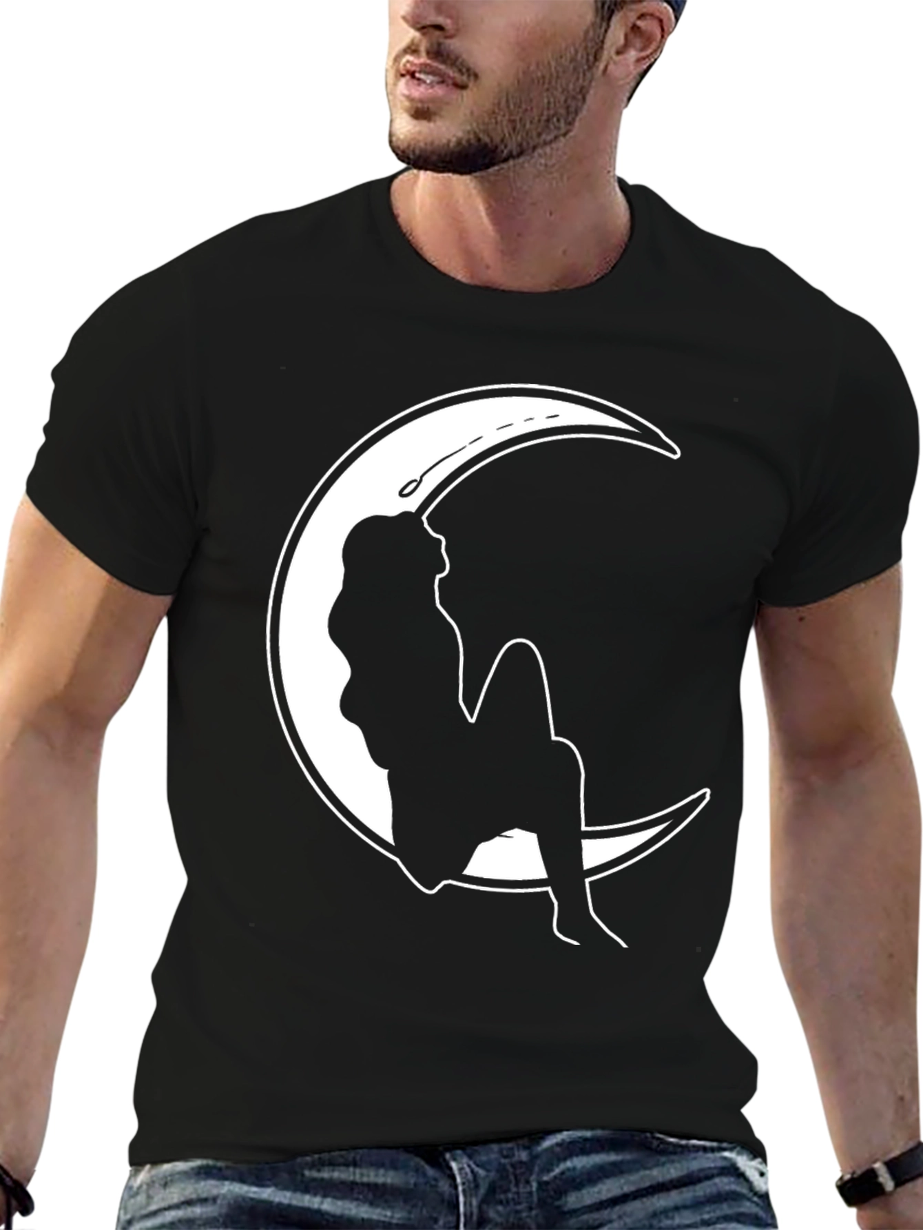 Moon Silhouette Graphic T-Shirt - Stylish & Unique