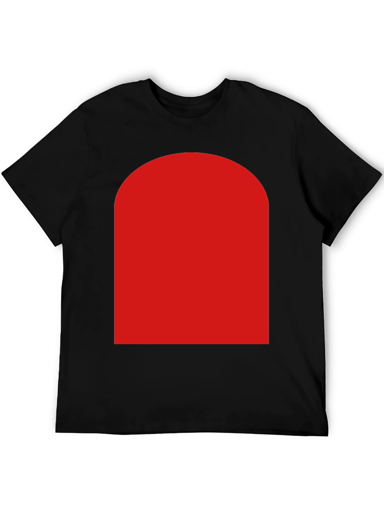 Bold Red Arch Graphic Black T-Shirt