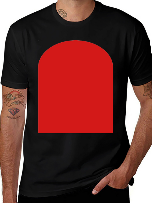 Bold Red Arch Graphic Black T-Shirt