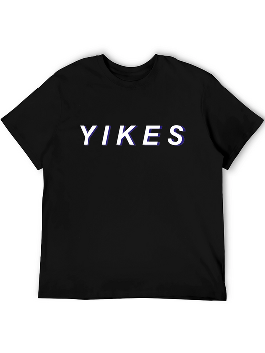 Yikes Graphic Tee - Trendy Black T-Shirt