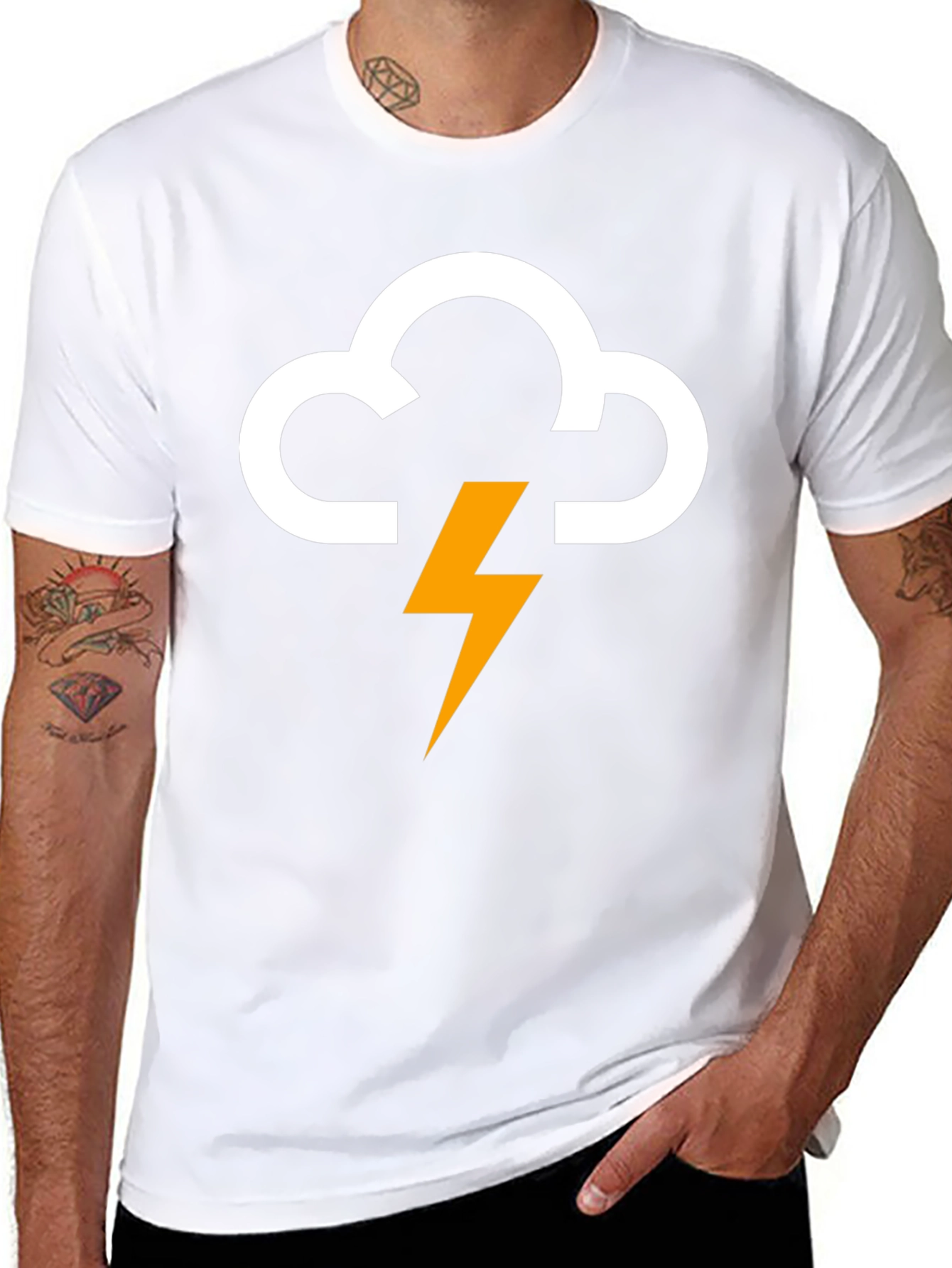 Storm Cloud Lightning Bolt Graphic Tee