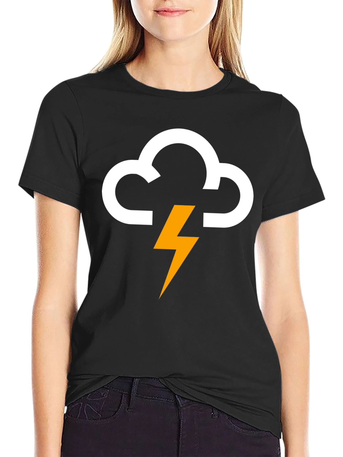 Storm Cloud Lightning Bolt Graphic Tee