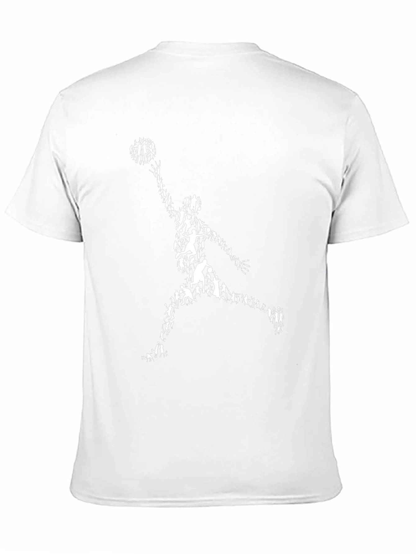 Basketball Player Silhouette Black Graphic Tee