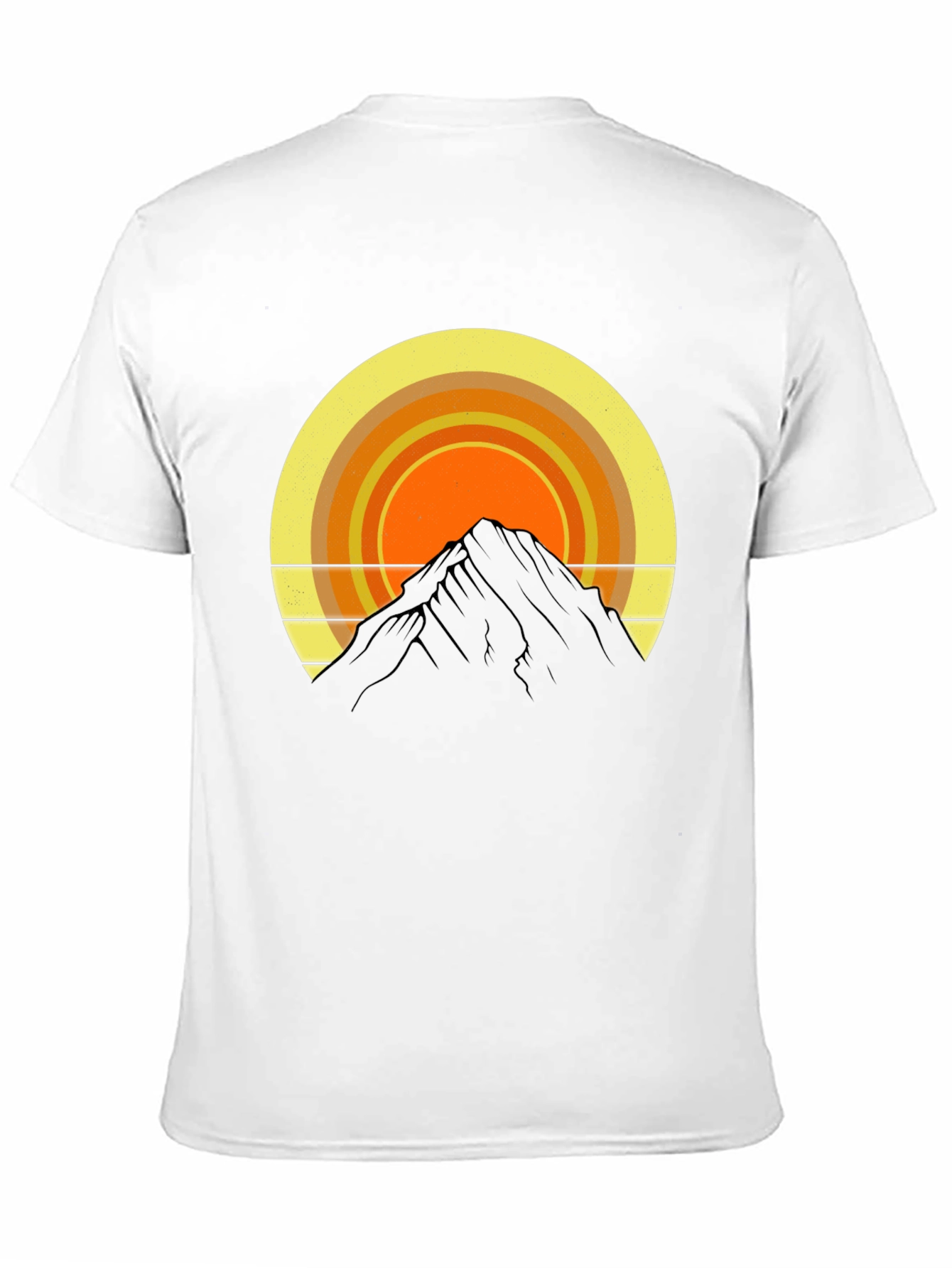 Mountain Sunset Graphic Tee - Retro Style