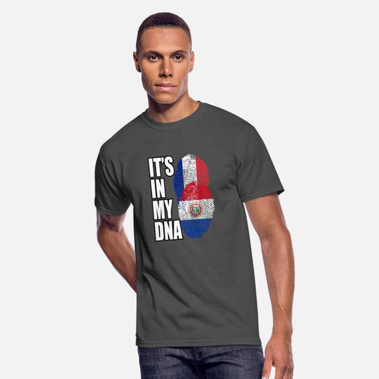 Paraguayan And French Mix Heritage DNA Flag