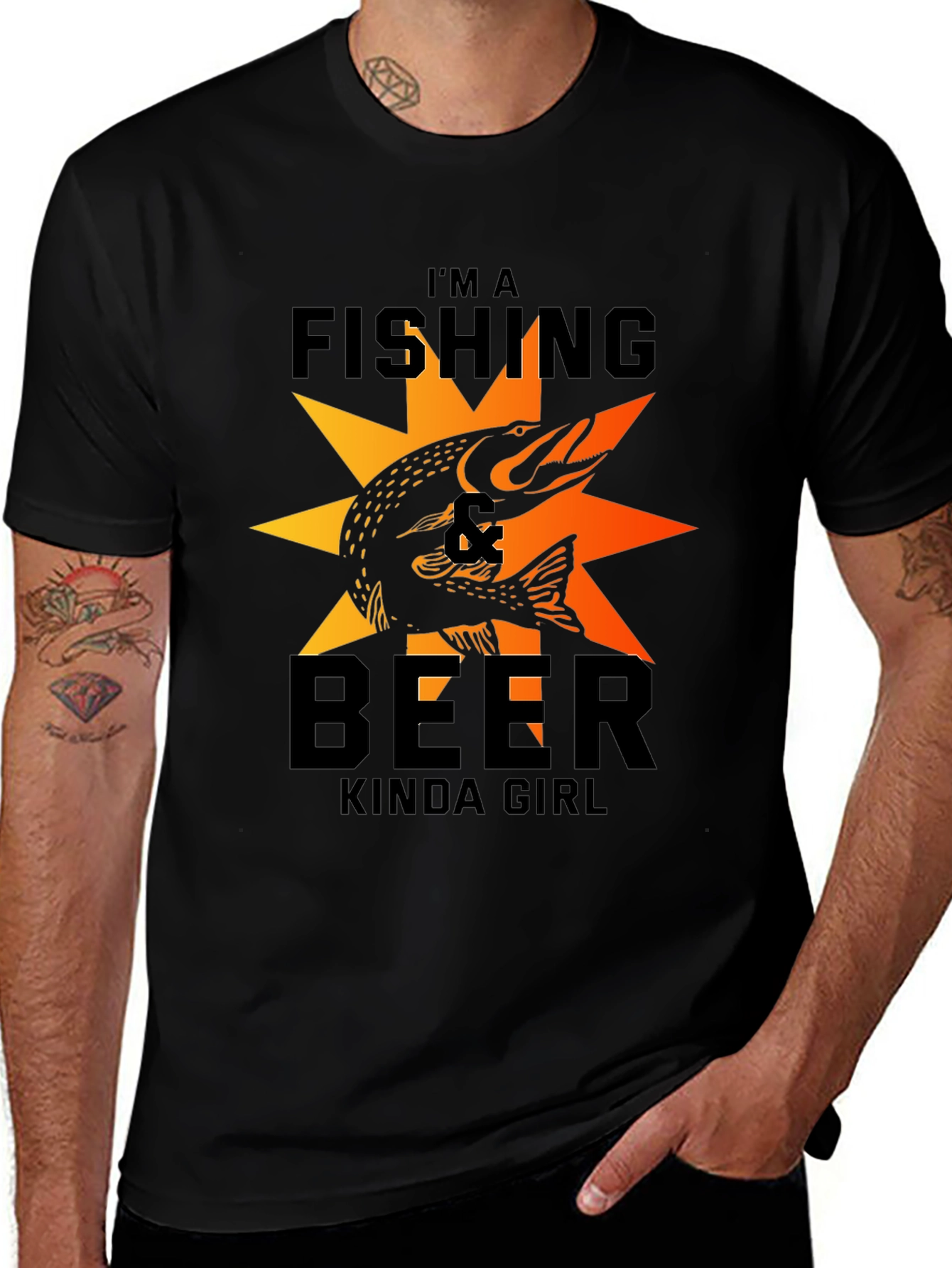 Fishing & Beer Kinda Girl Graphic Tee