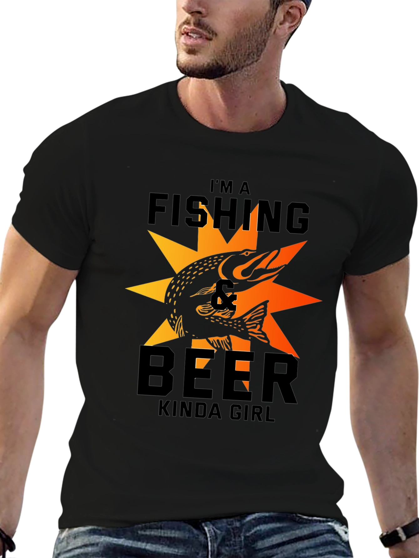 Fishing & Beer Kinda Girl Graphic Tee