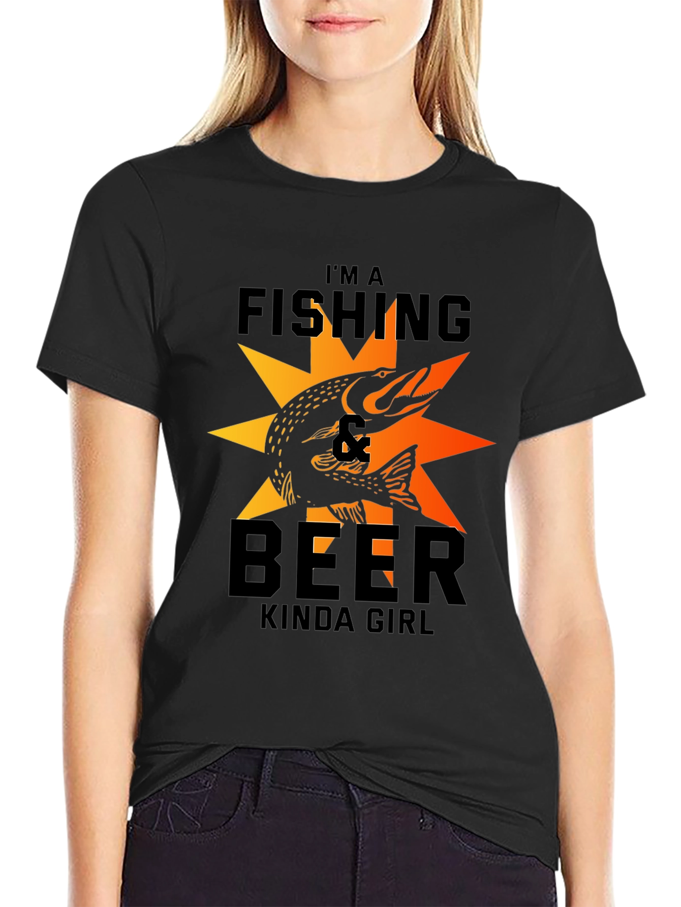 Fishing & Beer Kinda Girl Graphic Tee