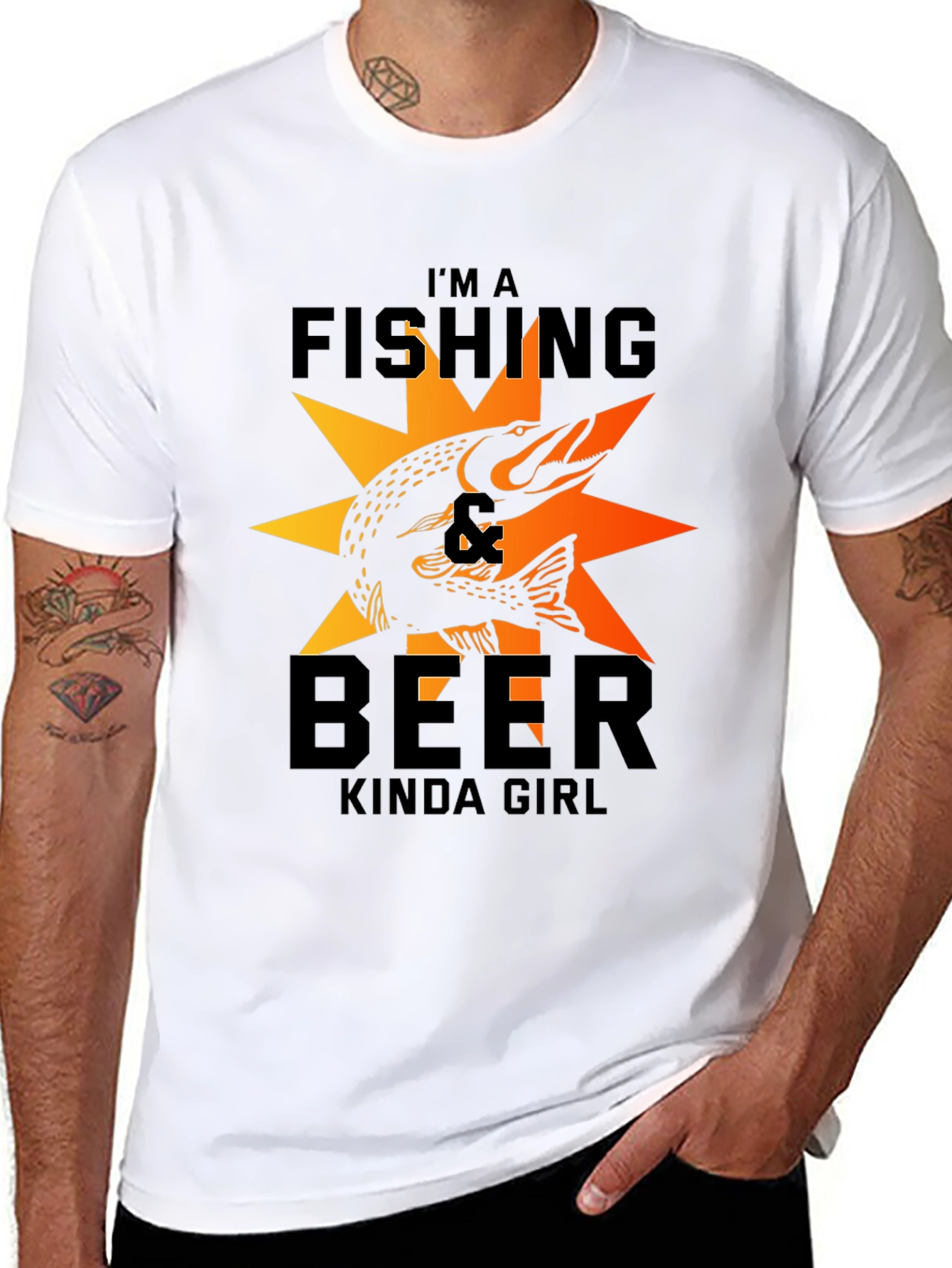 Fishing & Beer Kinda Girl Graphic Tee