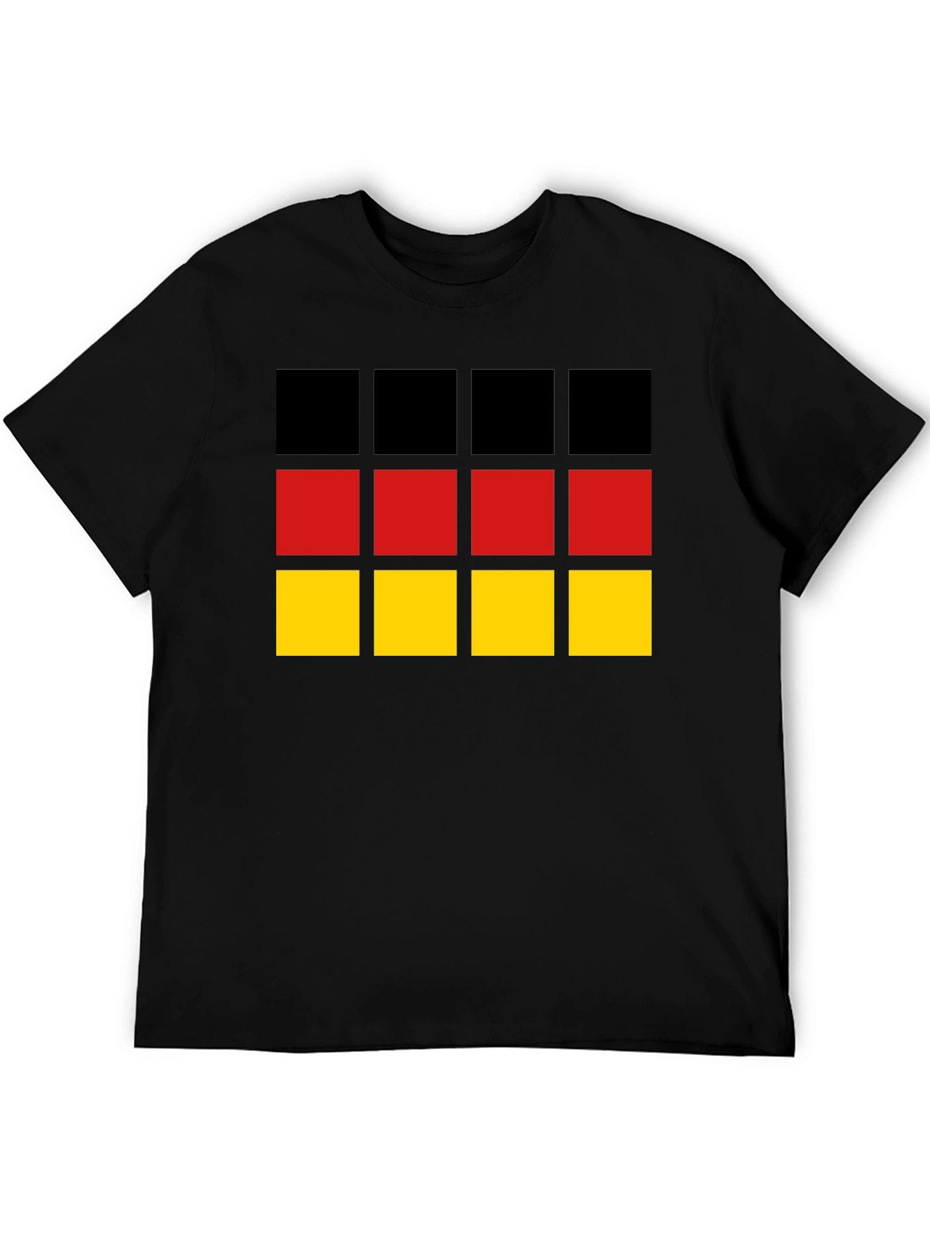 Germany Flag Graphic Tee - Black Cotton T-Shirt