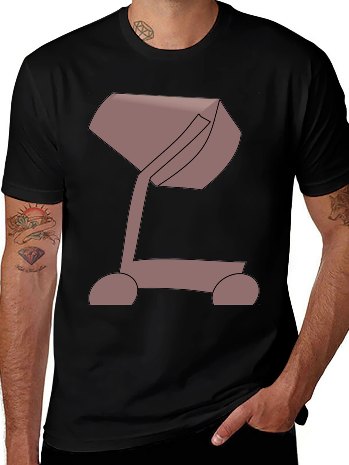 Modern Art Cement Mixer Graphic Tee - Unique Design