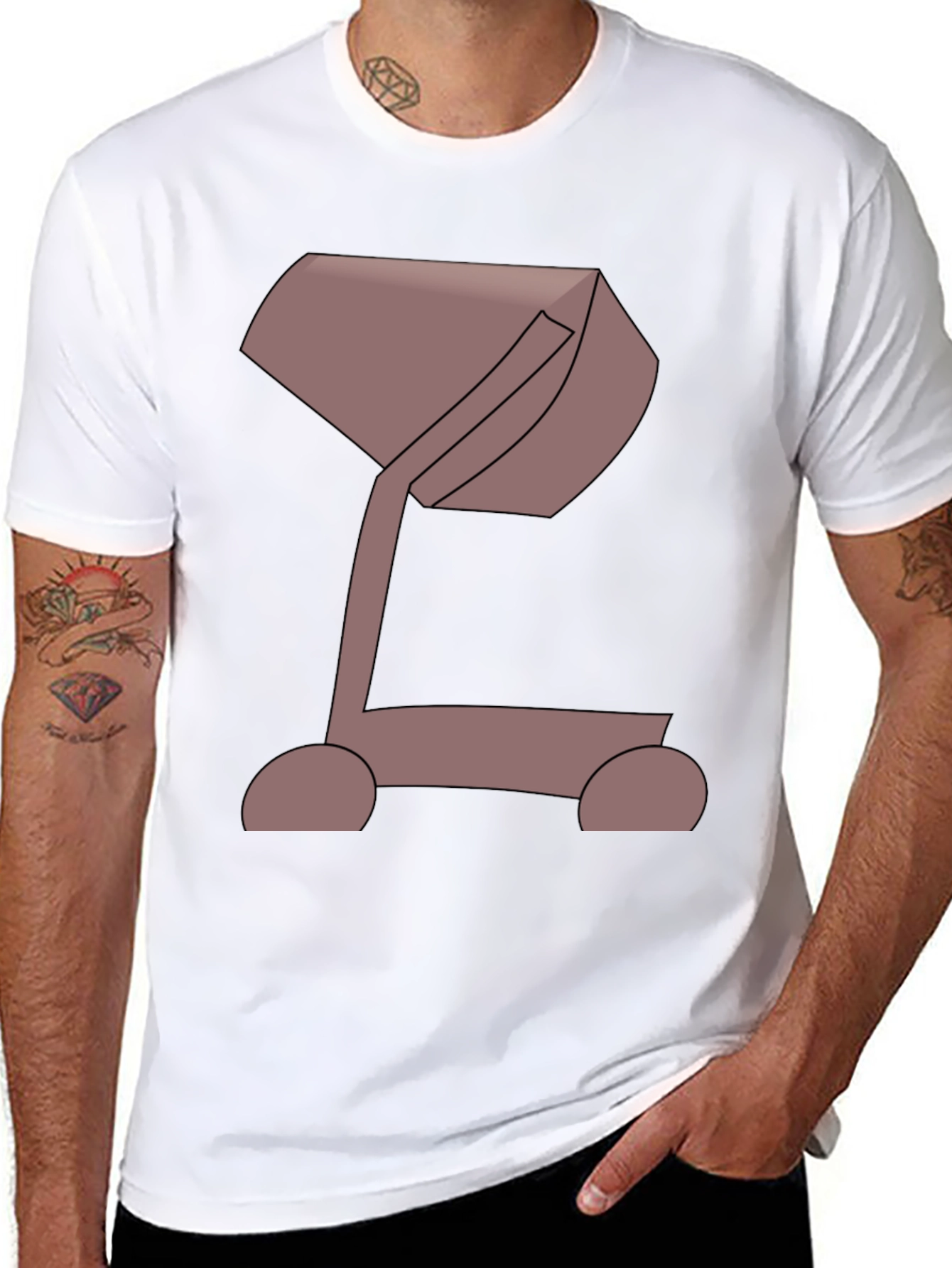 Modern Art Cement Mixer Graphic Tee - Unique Design