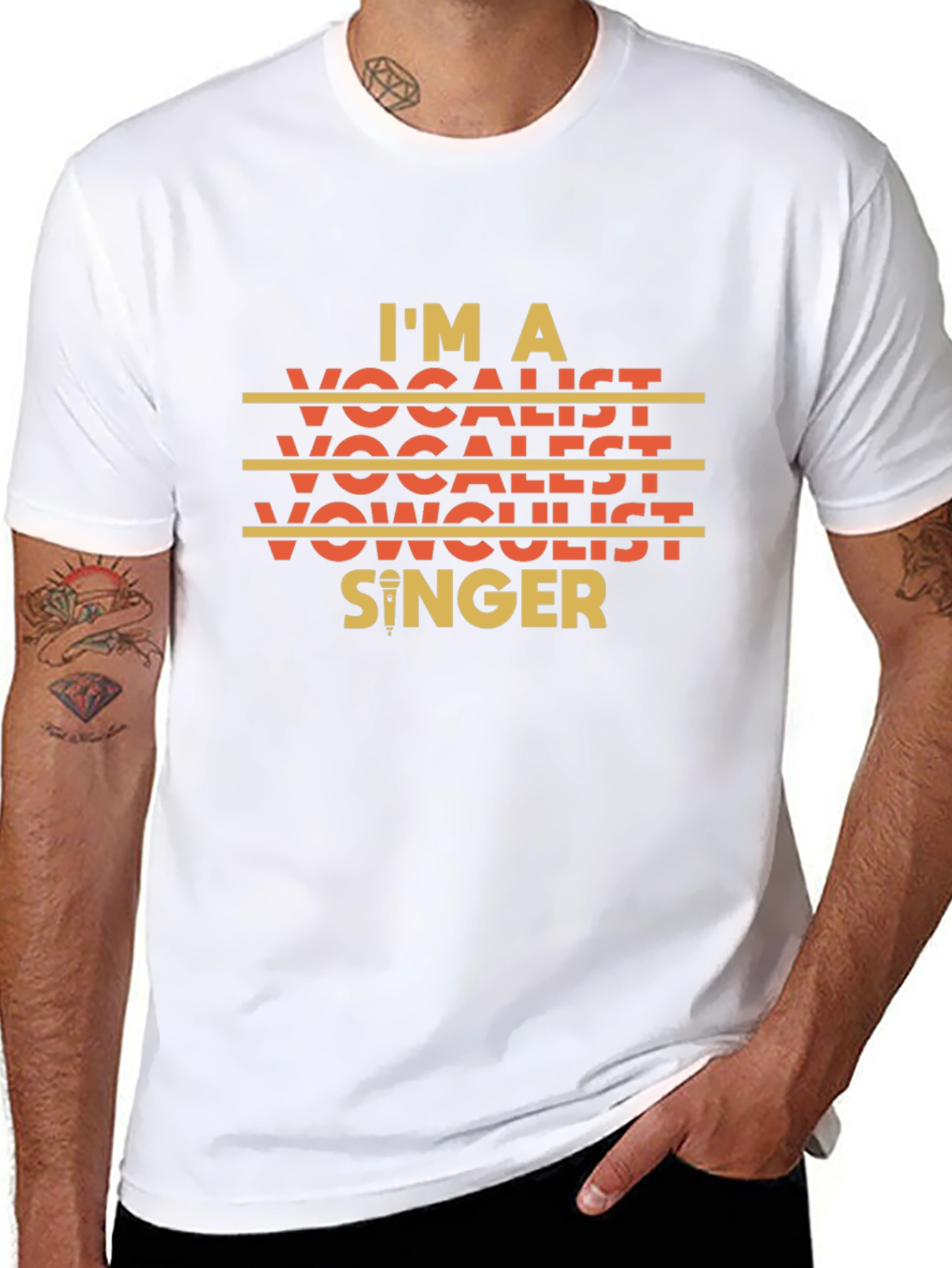 Im A Vocalist Singer Graphic Black T-Shirt