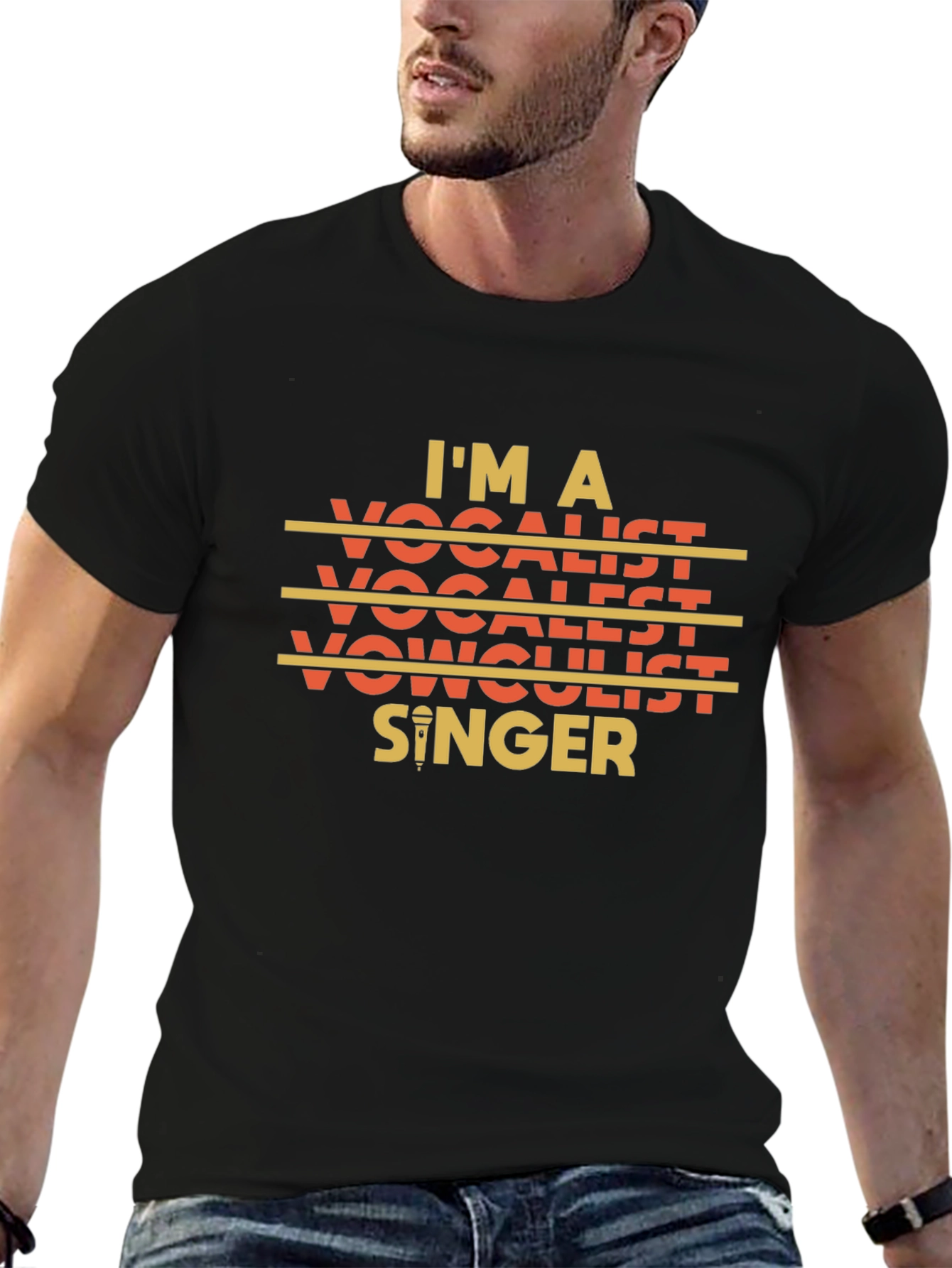 Im A Vocalist Singer Graphic Black T-Shirt