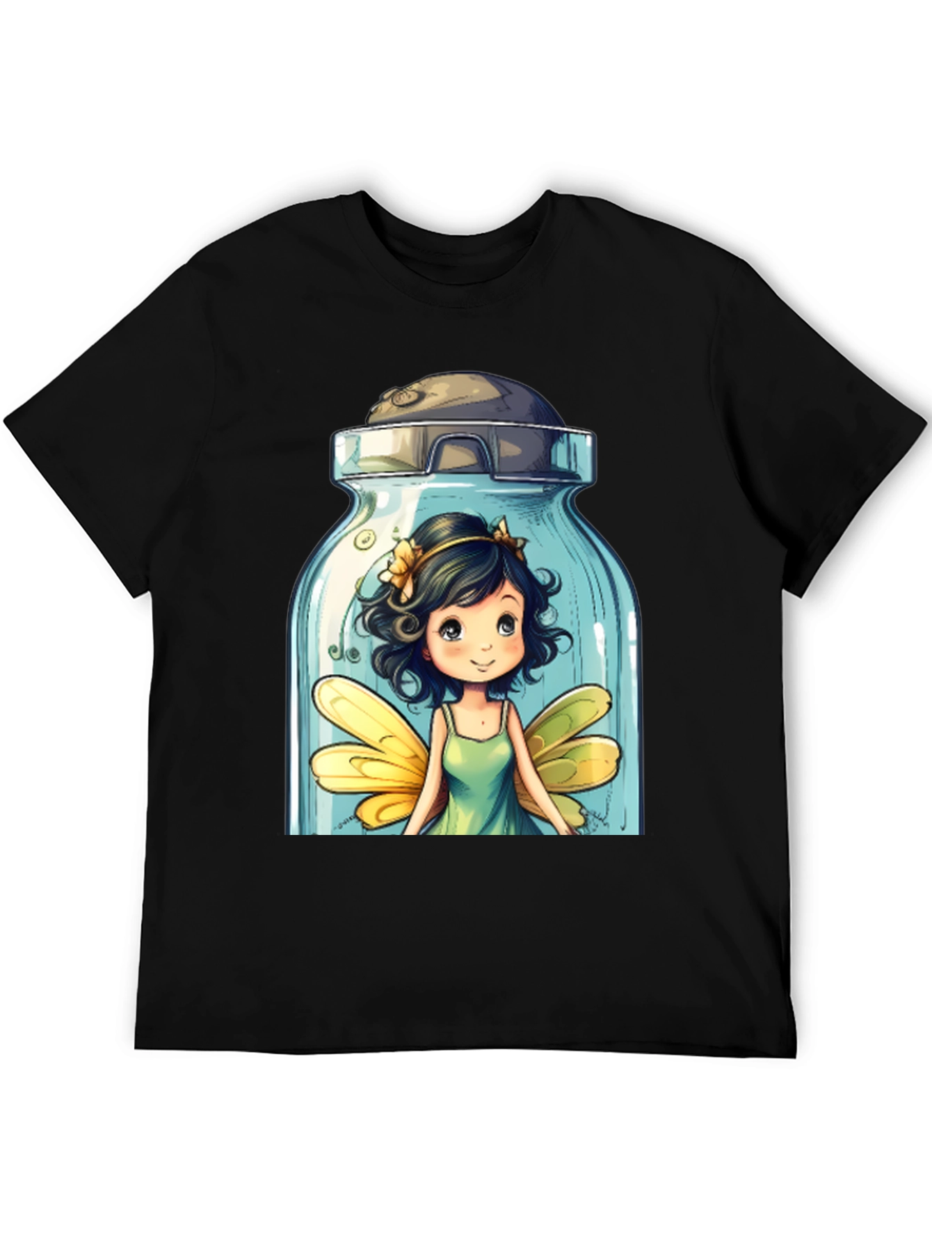 Whimsical Fairy Jar Graphic T-Shirt