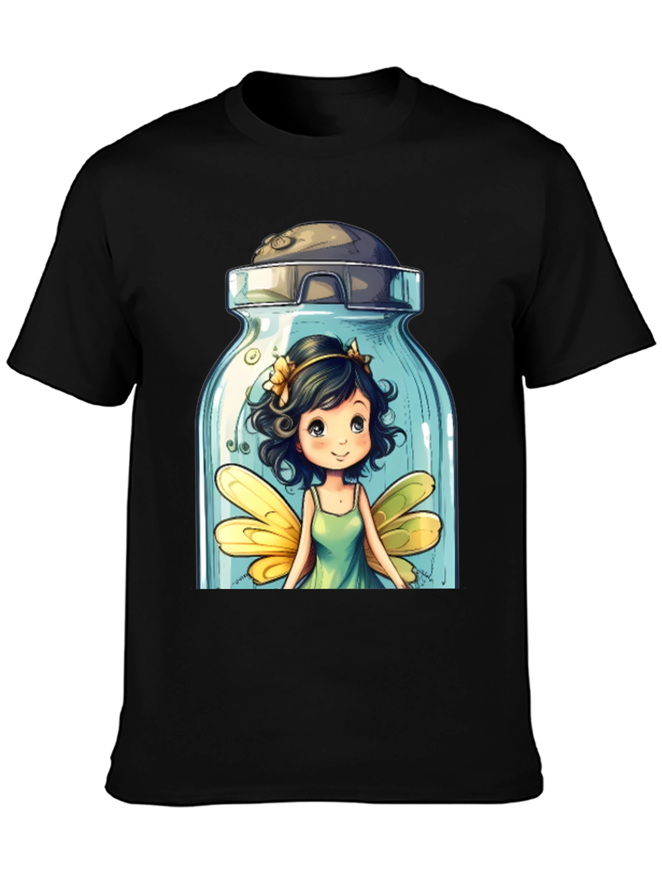 Whimsical Fairy Jar Graphic T-Shirt