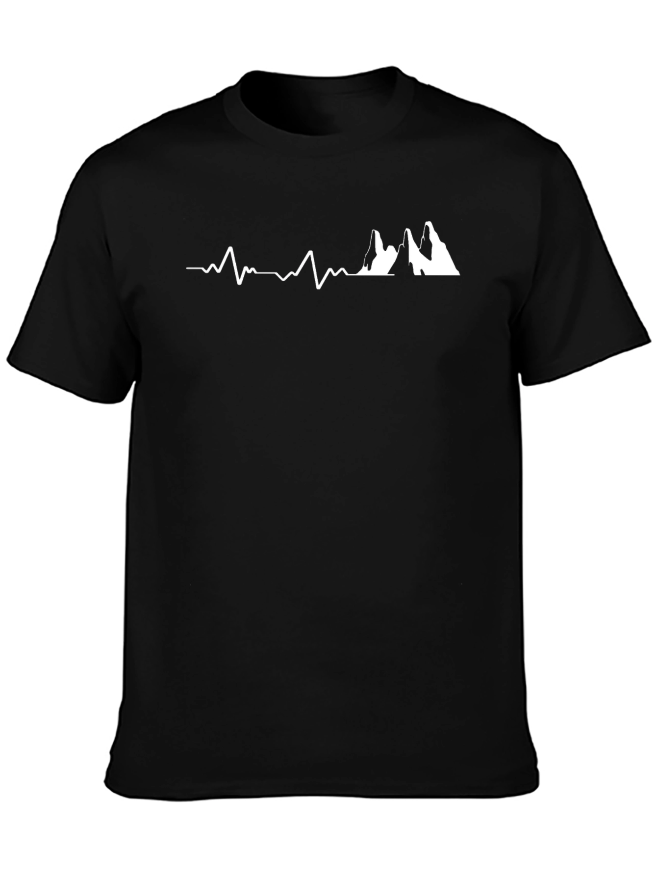 Mountain Heartbeat Graphic Tee - Black