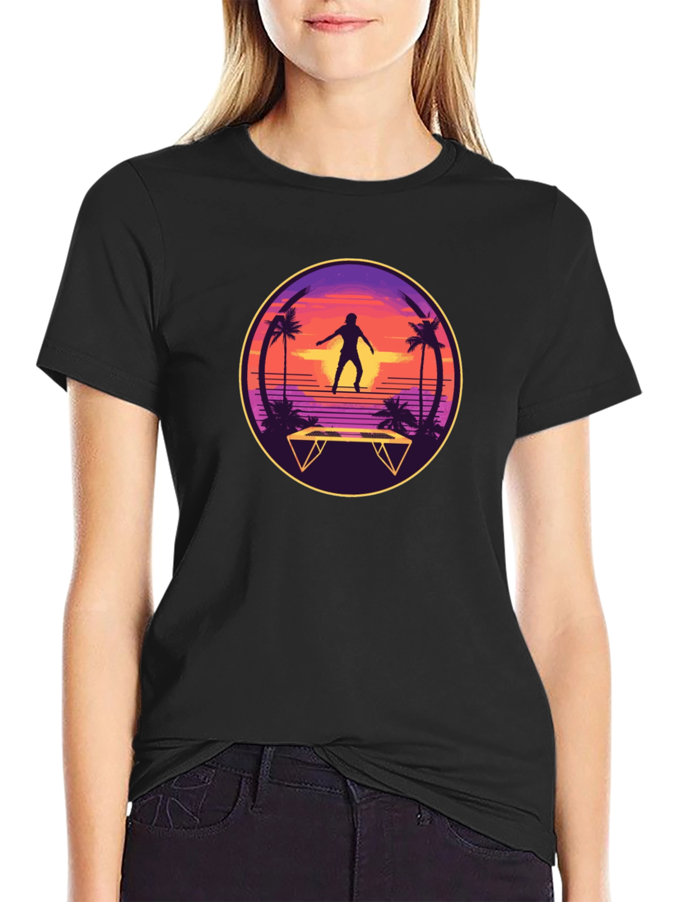 Retro Trampoline T-Shirt - Beach Vibes