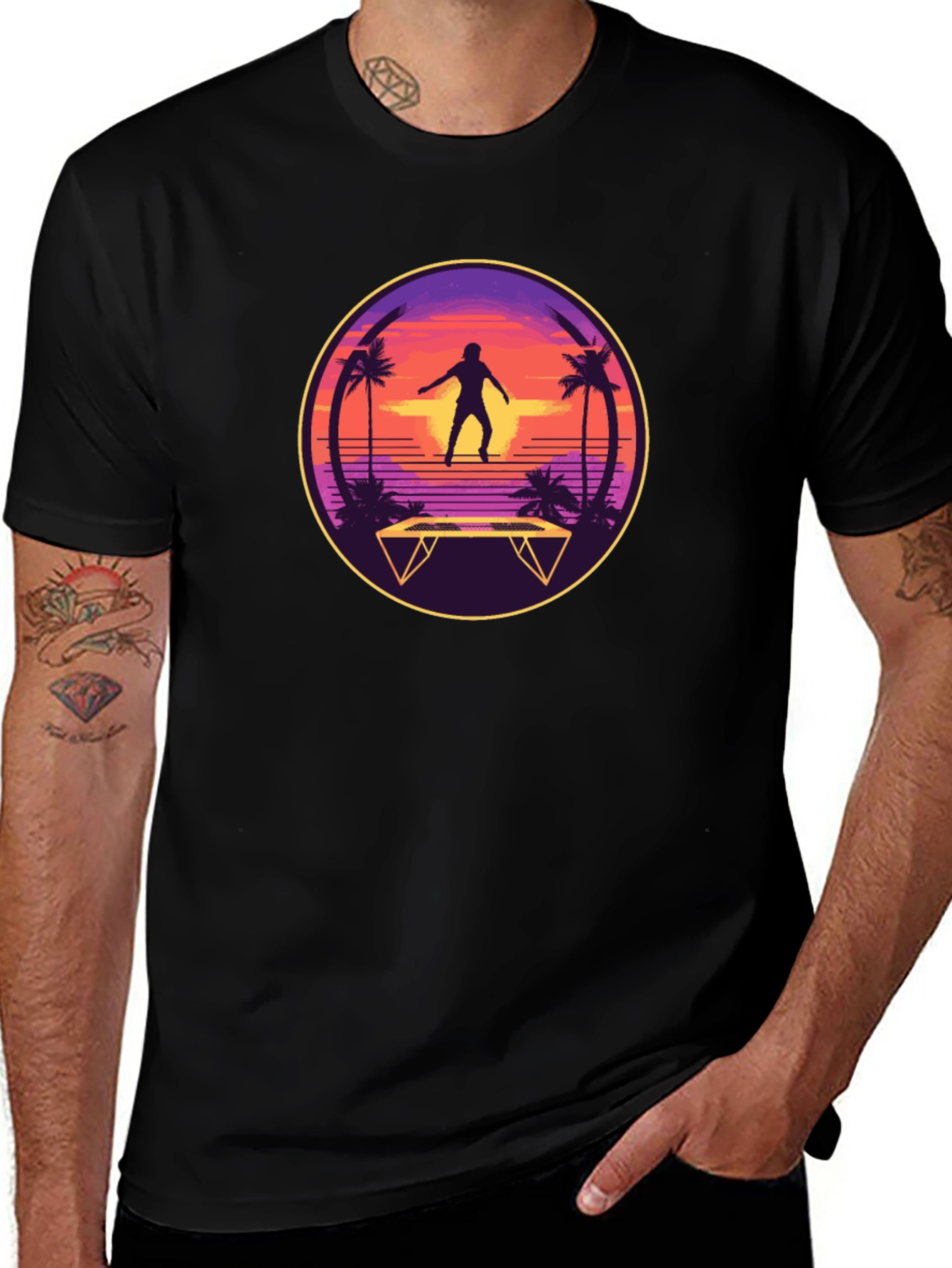 Retro Trampoline T-Shirt - Beach Vibes
