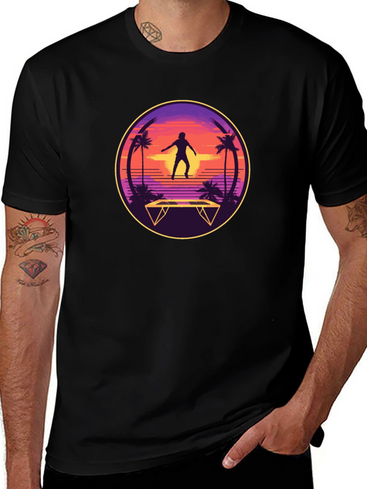 Retro Trampoline T-Shirt - Beach Vibes