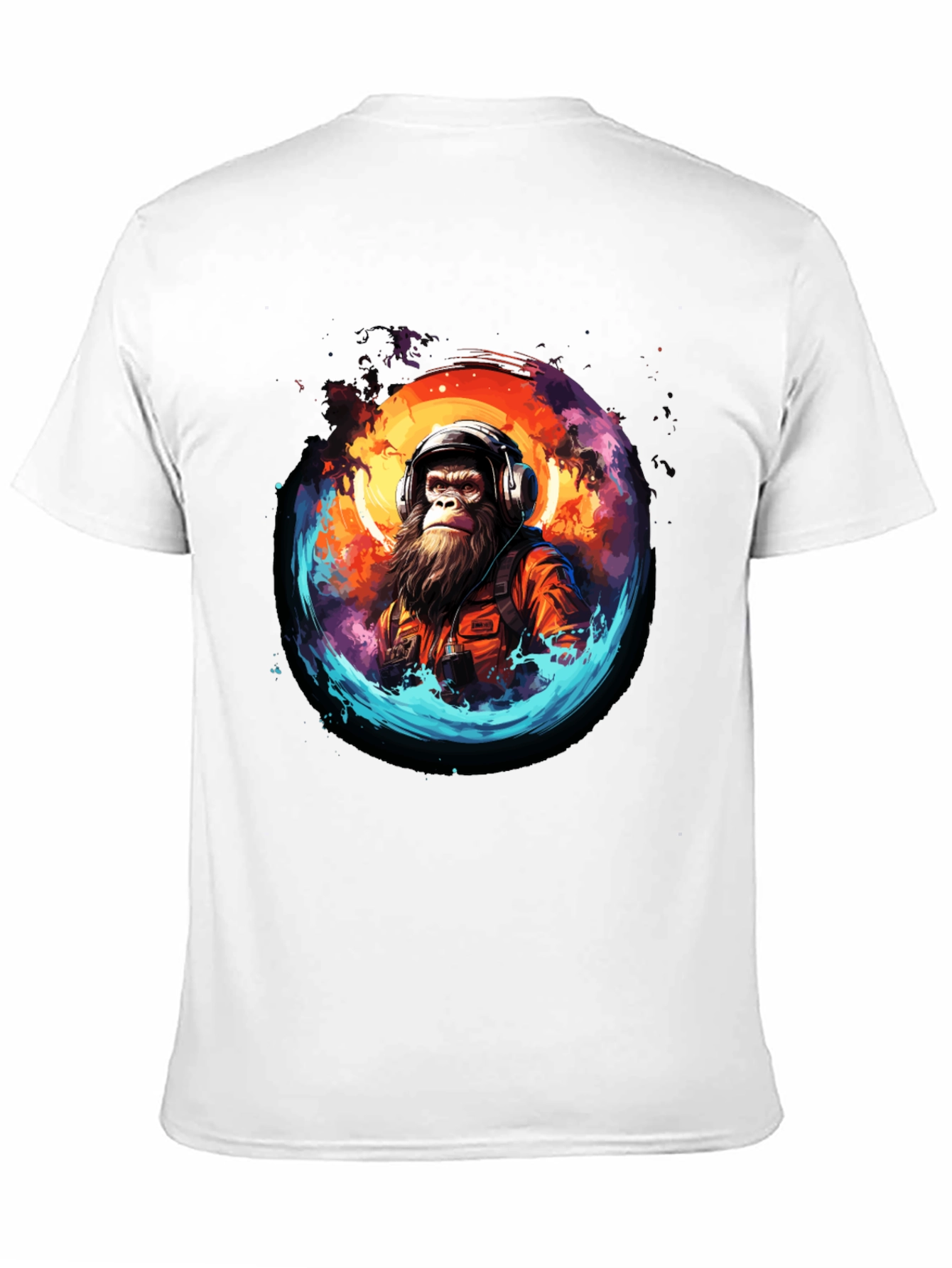 Monkey DJ Graphic Tee - Trendy Black T-Shirt