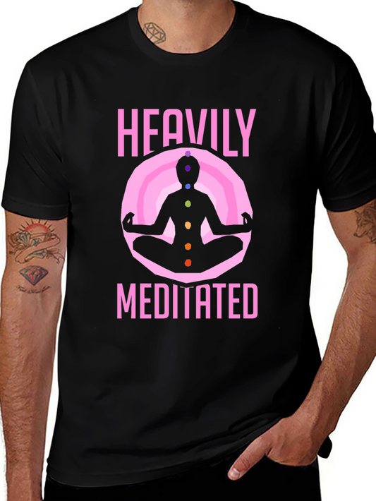 Heavily Meditated Black Graphic T-Shirt