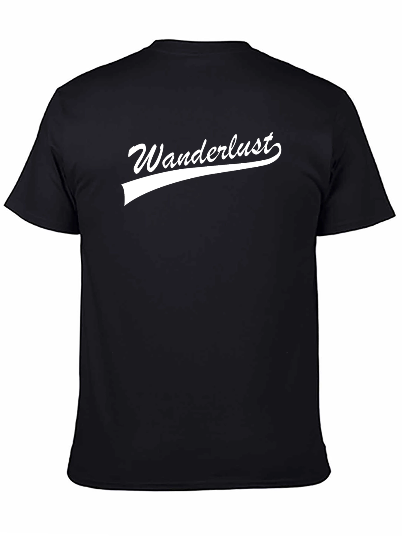 Wanderlust Graphic Tee - Black Cotton T-Shirt