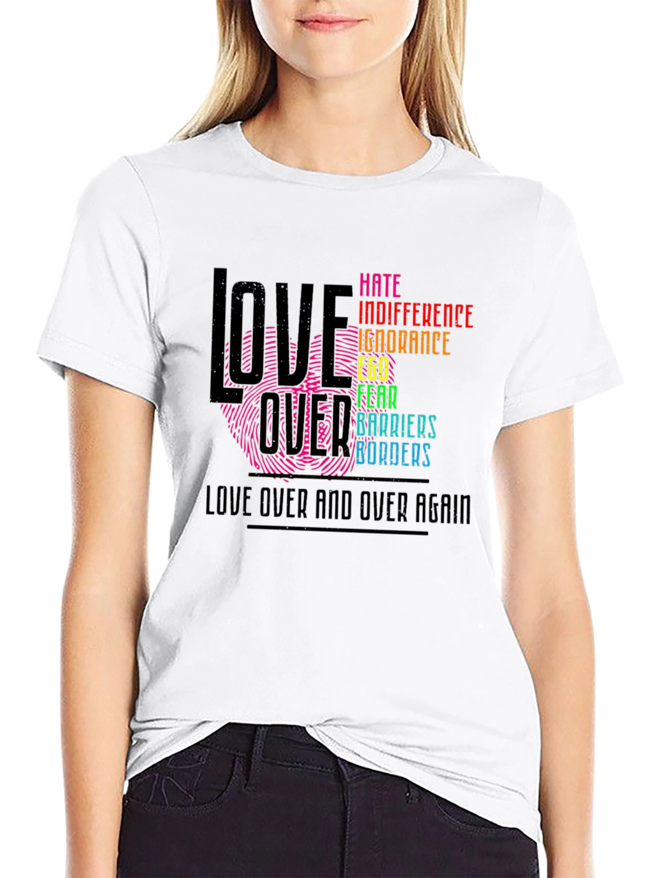 Love Over Hate Graphic T-Shirt