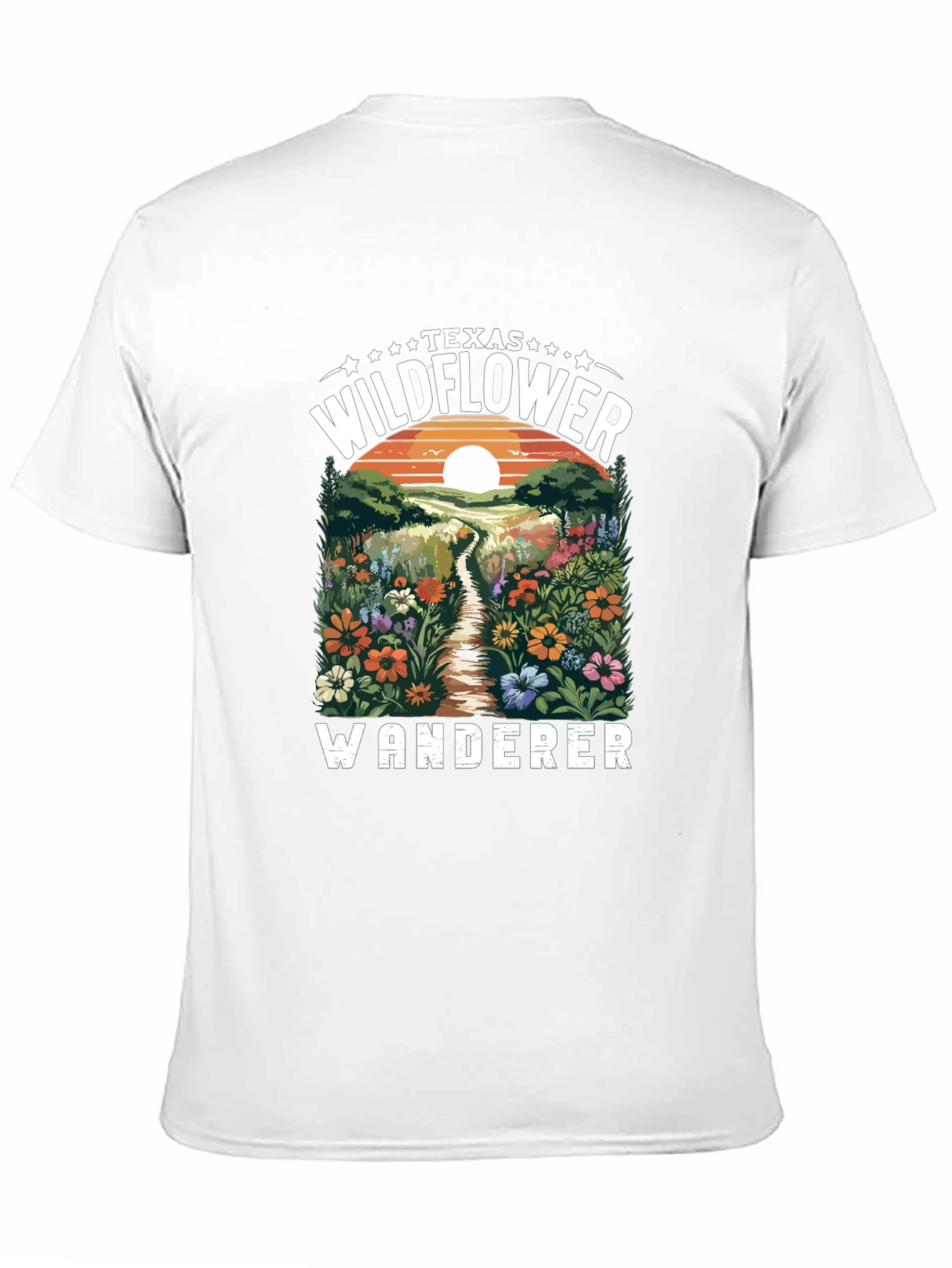 Texas Wildflower Wanderer Black Graphic Tee